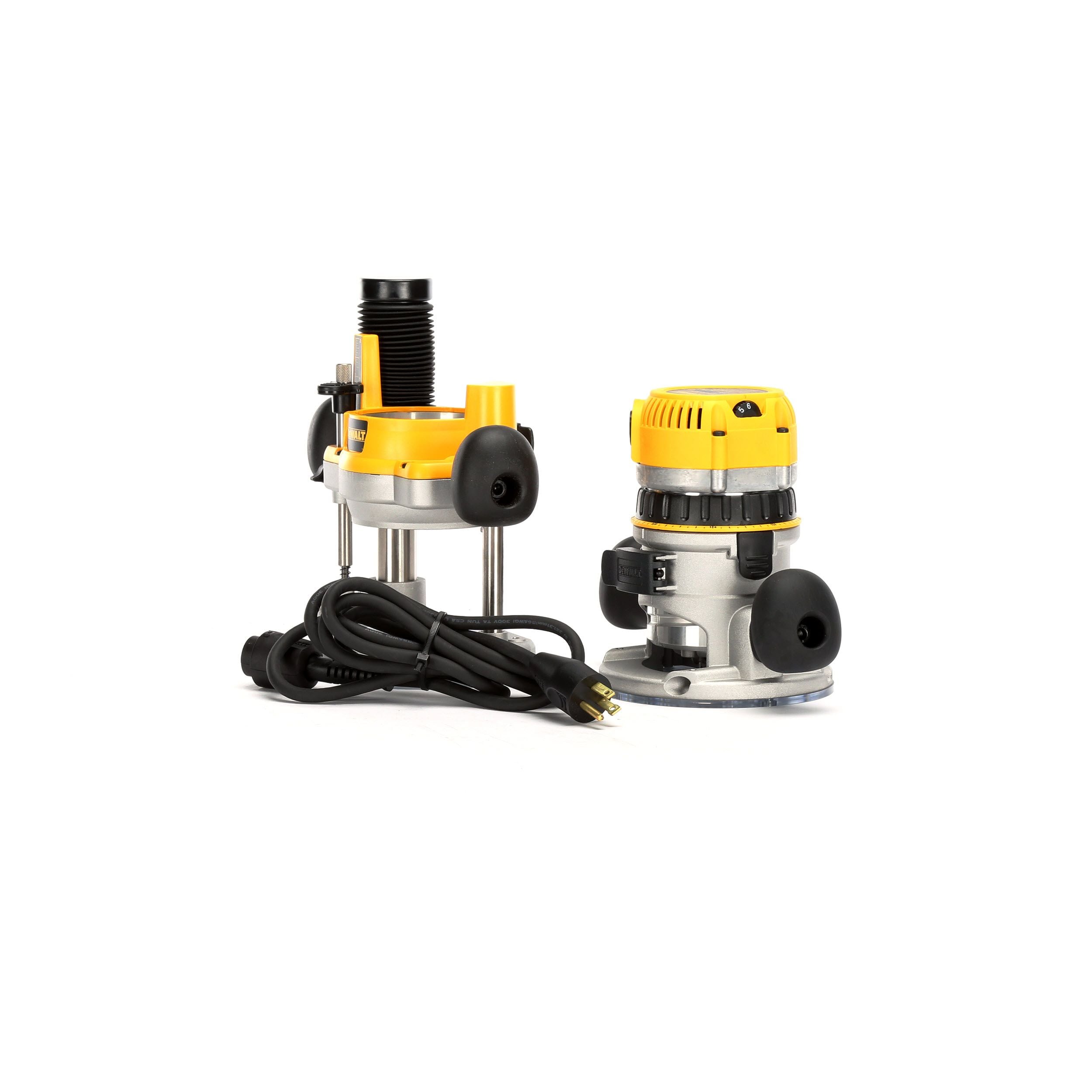 DEWALT Router Kit 2 1/4 HP 12 Amp Plunge and Fixed Base Variable Speed 8 to 24k for sale online