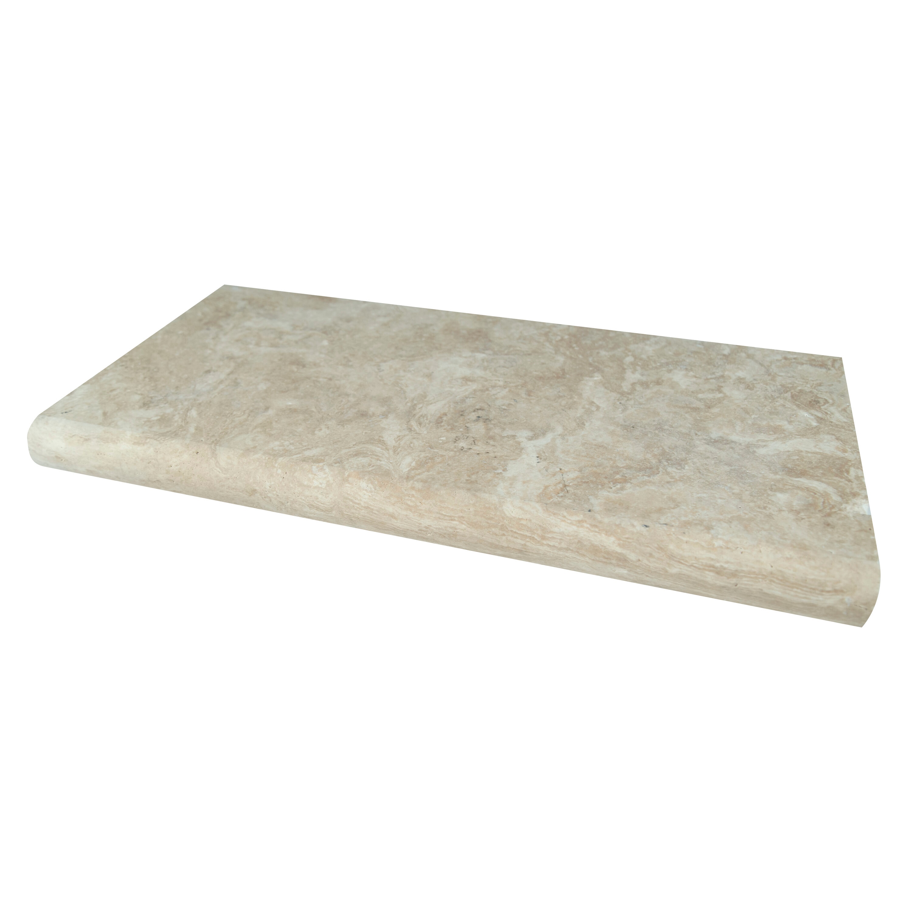 WonderLand 23-in L x 16-in W x 2-in H Rectangle Beige Bullnose Natural stone Coping