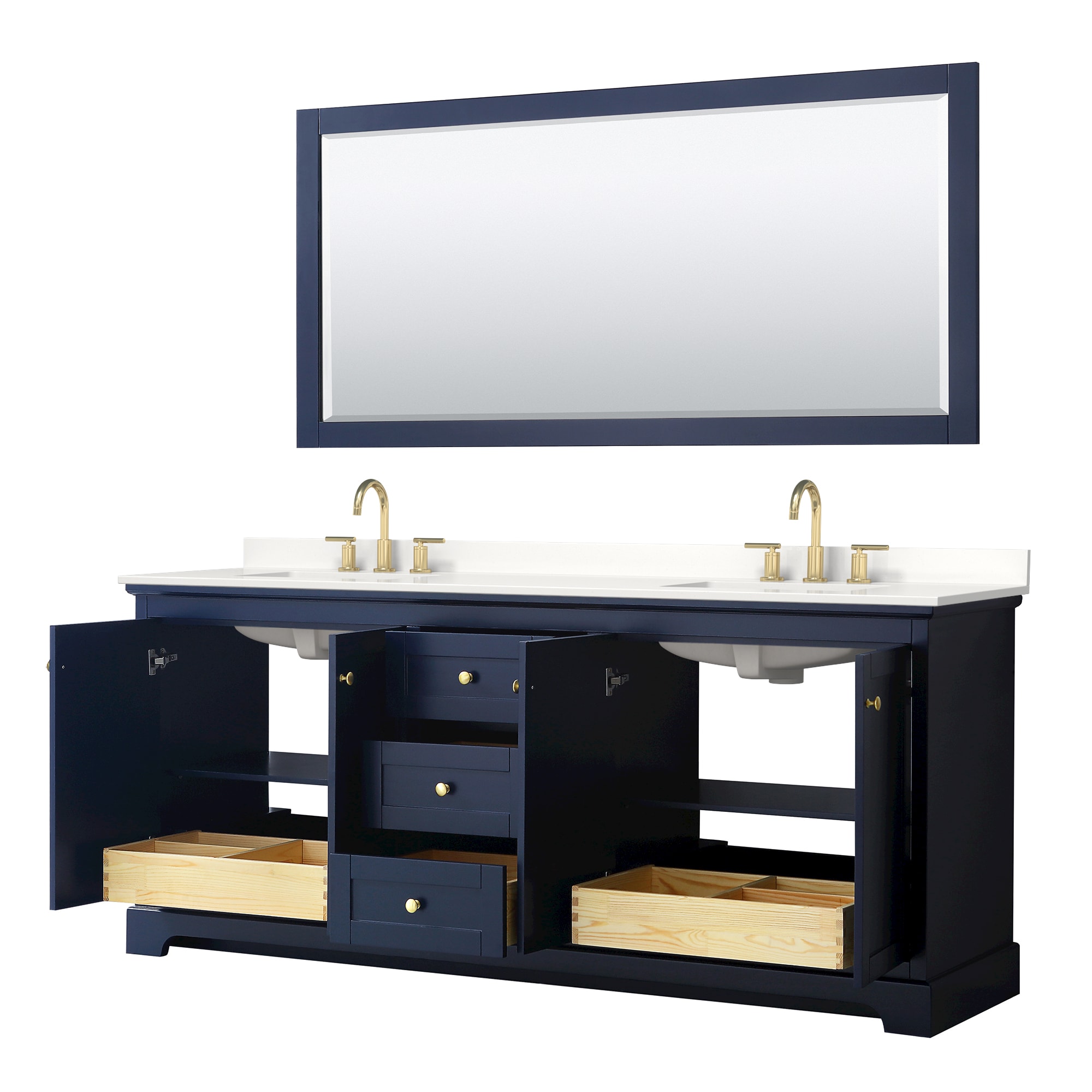 Wyndham Collection WCV232380DBLWQUS3M70 Bath-Vanity-Combo - View #3