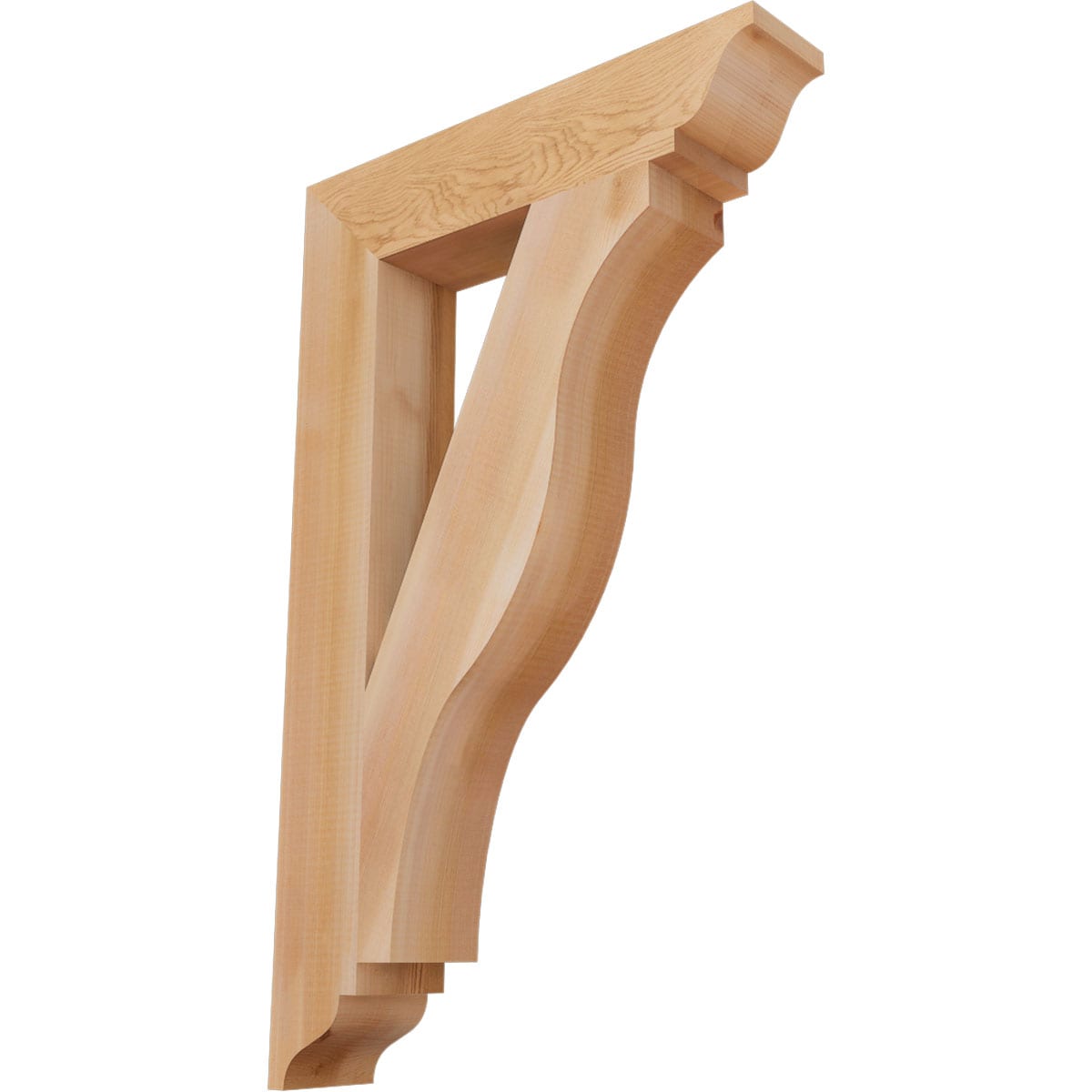 Ekena Millwork BKT04X20X32FST01SWR Funston traditional smooth 3-1/2-in x 20-in x 32-in Western red cedar Brown Wood Standard bracket
