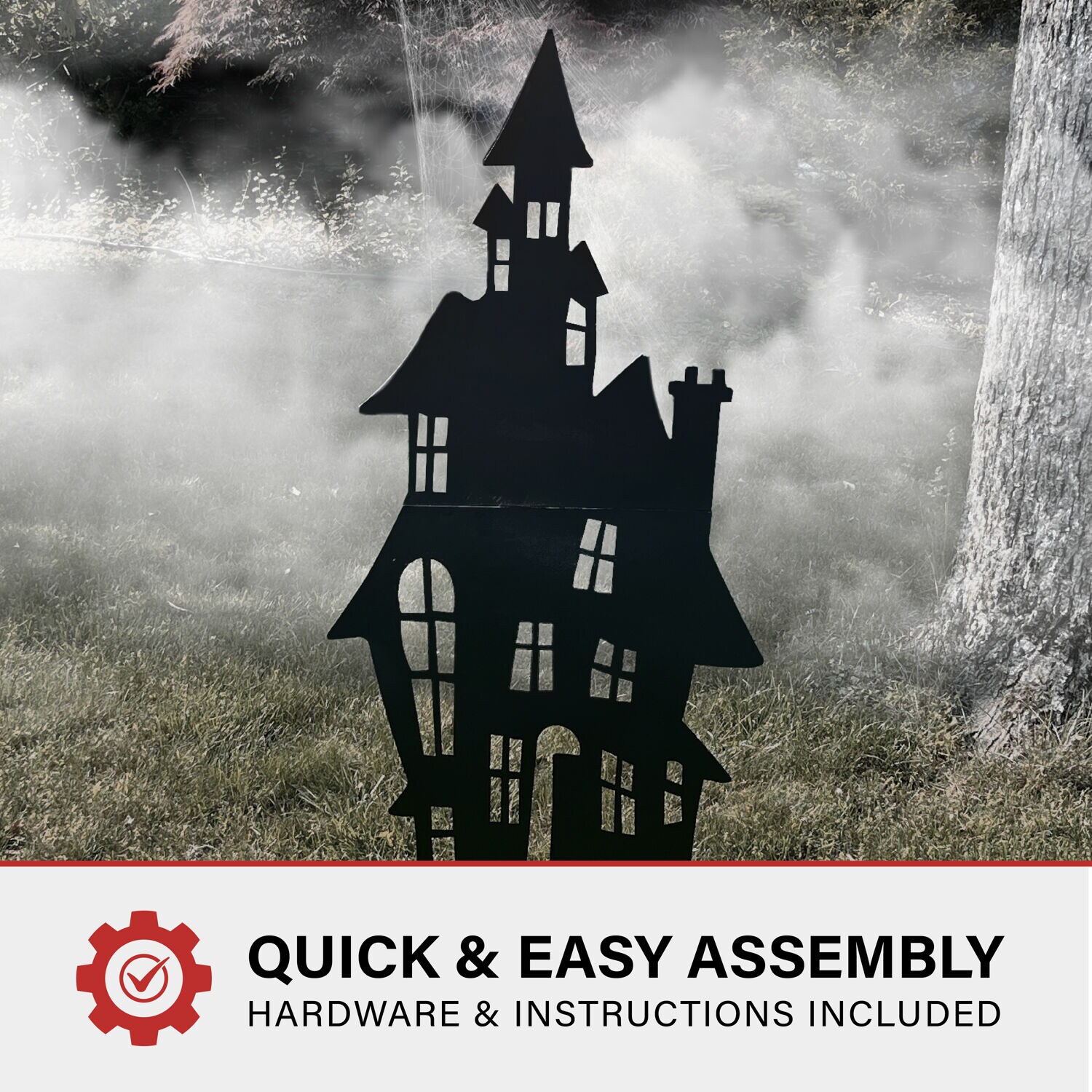 Haunted Hill Farm HHMTHOUSE069-0BLK Outdoor-Halloween-Decor - View #7