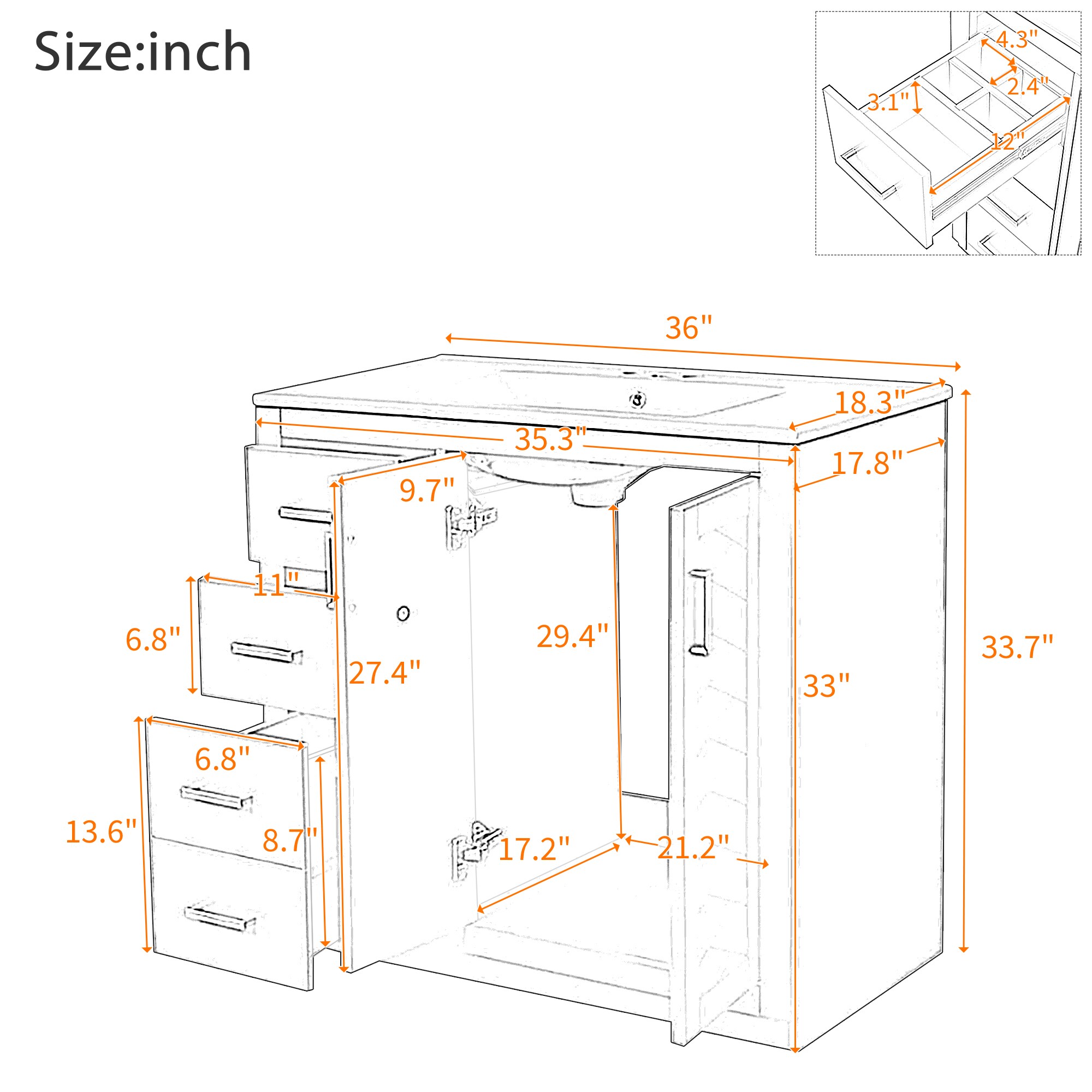 ModernLuxe L3P-N710P291684K Bath-Vanity-Combo - View #7