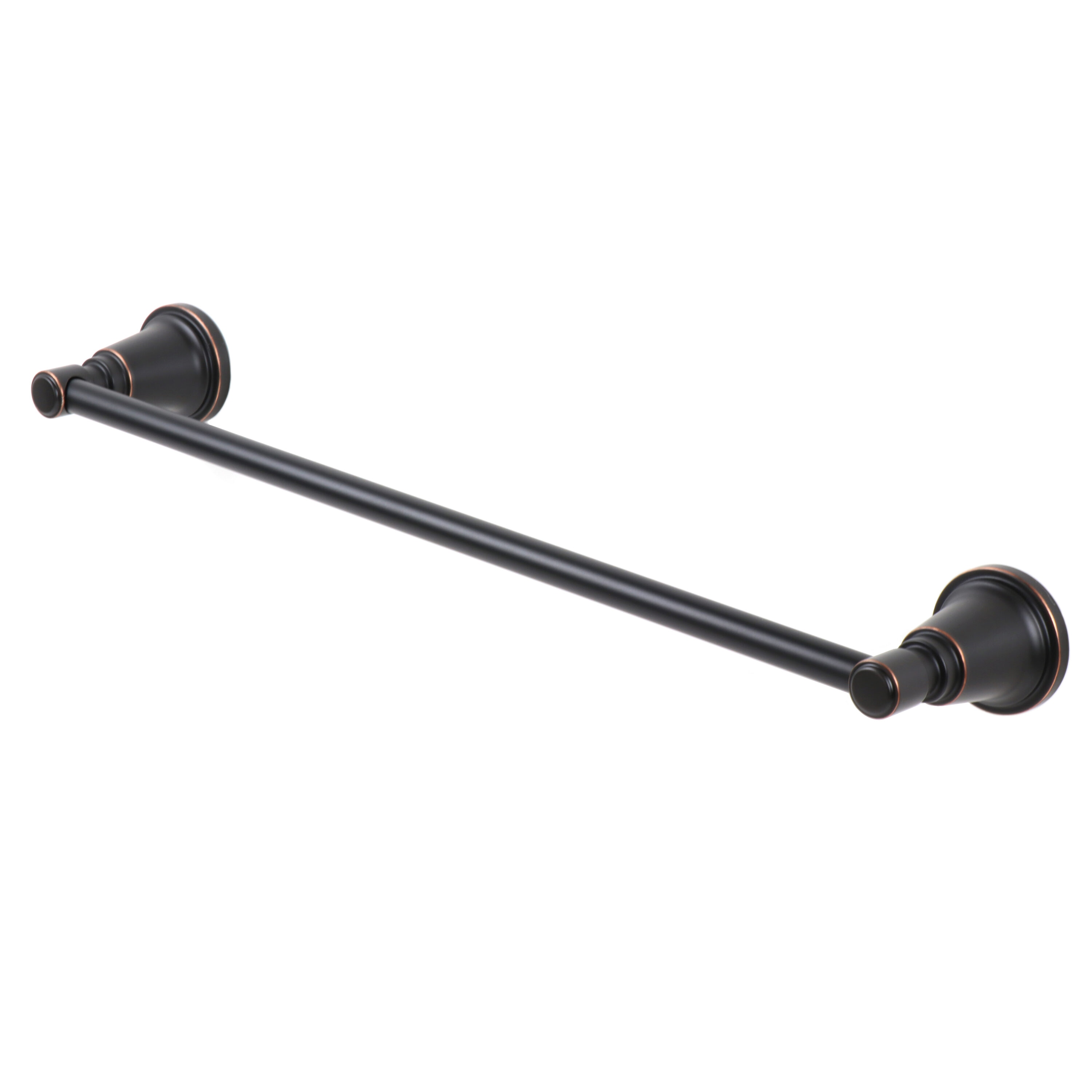 Townley 18-in Oil Rubbed Bronze Wall Mount Single Towel Bar | - allen + roth BTH-018-R6004-ORB