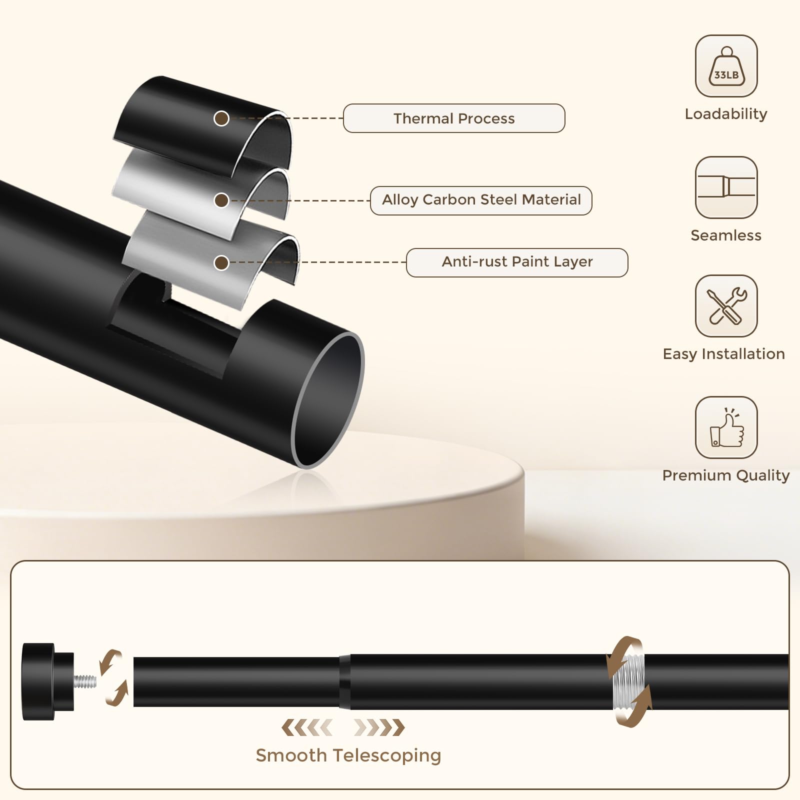 KIWDZFU LKI0818A222 Curtain-Rods - View #6