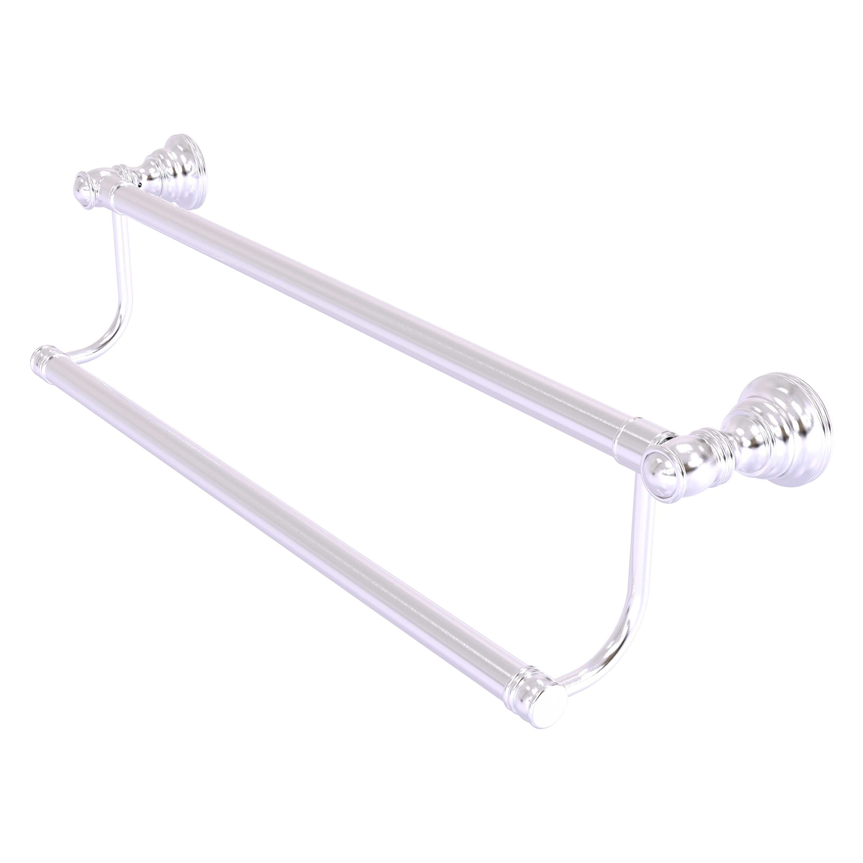 Allied Brass CL-72-30-SCH Carolina 30-in double Satin Chrome Wall mount Double Towel Bar