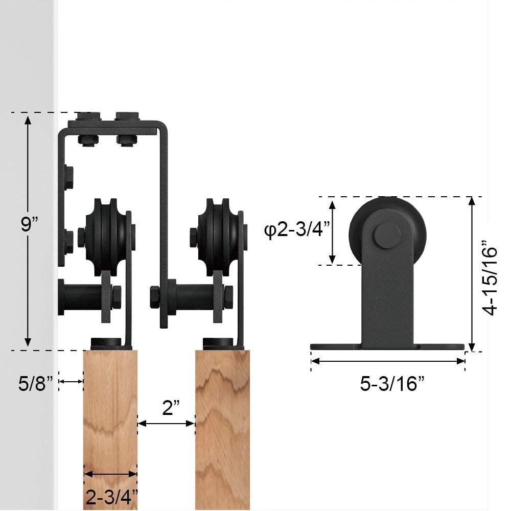 WINSOON GCM2796 Barn-Door-Roller-Kits - View #5