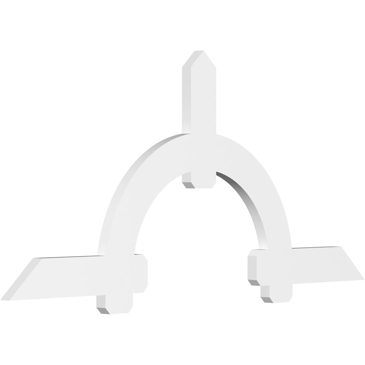 Ekena Millwork GBP084X39X0206ERI00 Ericson White PVC Gable bracket