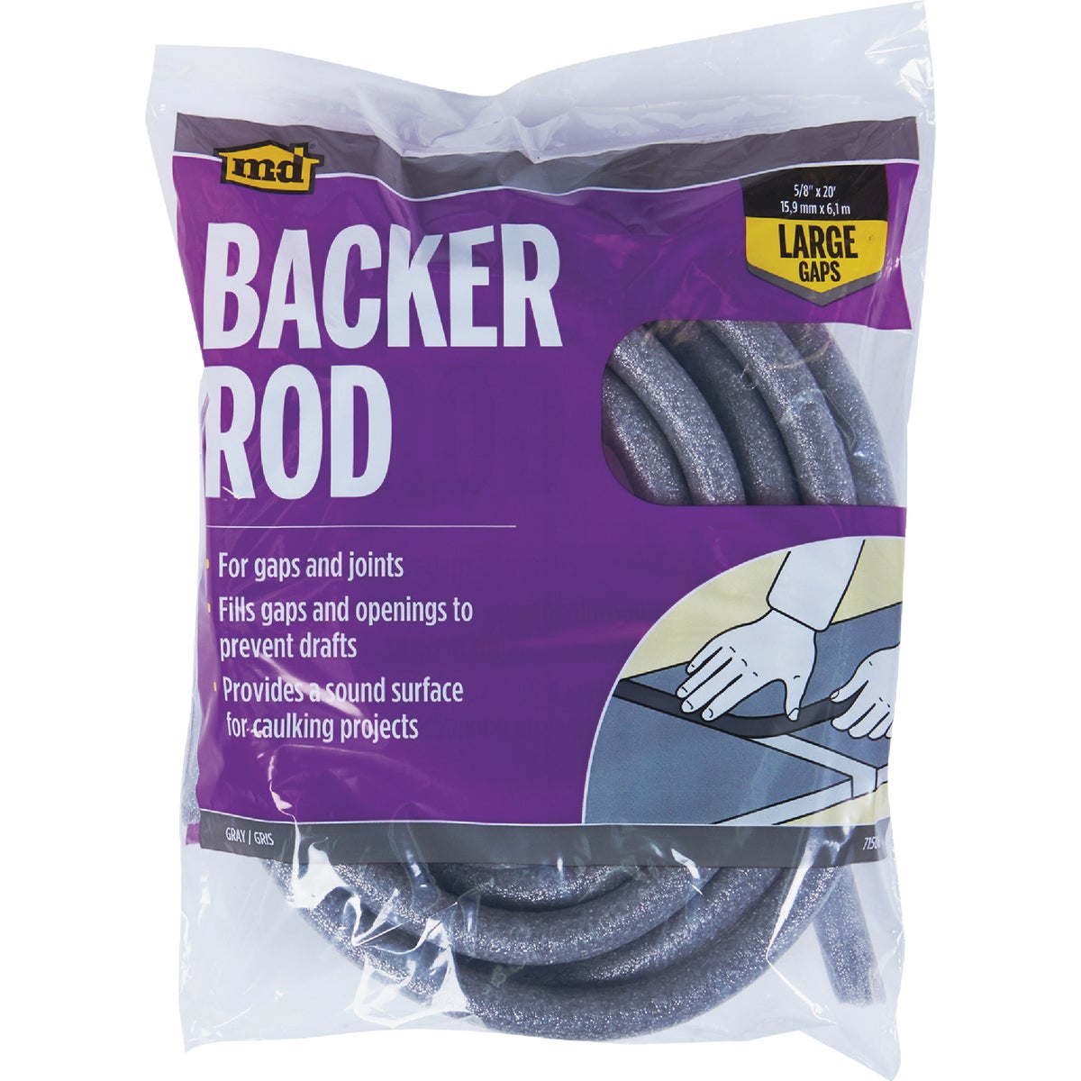MFM Building Products MD Building Products 58in x 20ft Gray Foam Backer ...