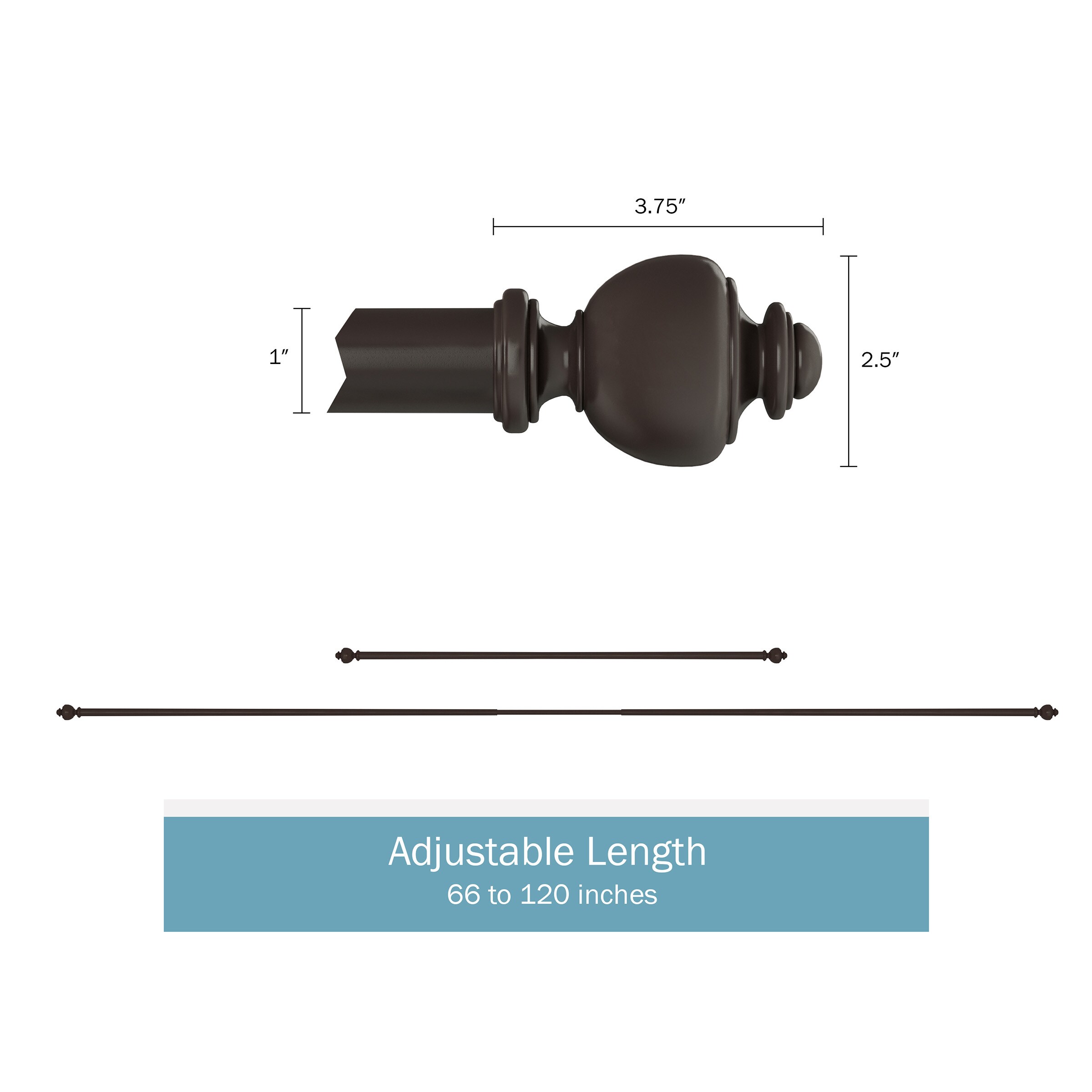 Hastings Home 138146RYG Curtain-Rods - View #4