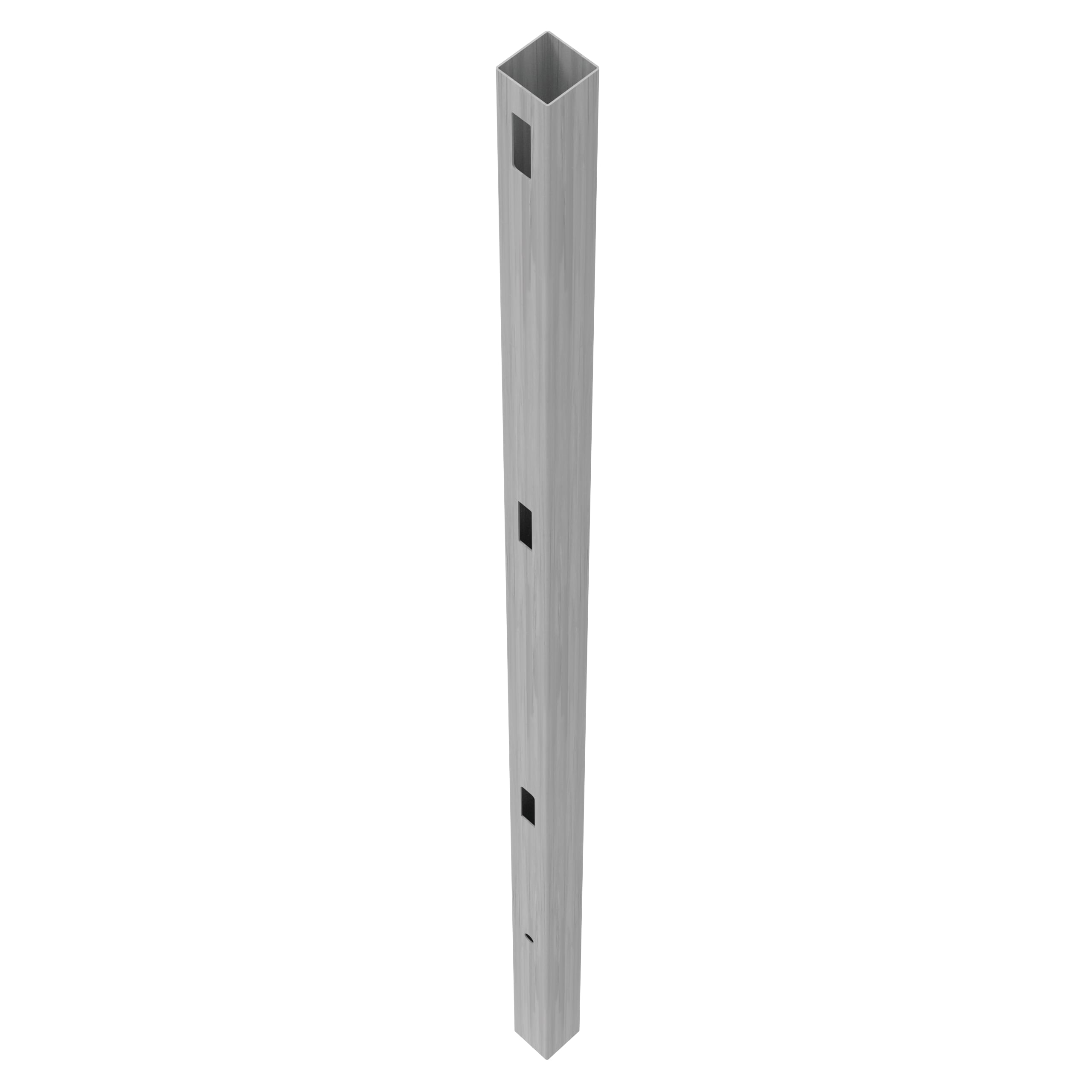 Freedom Hampton 12-ft H x 5-in W Woodgrain Gray Vinyl End Fence Post (Assembled)