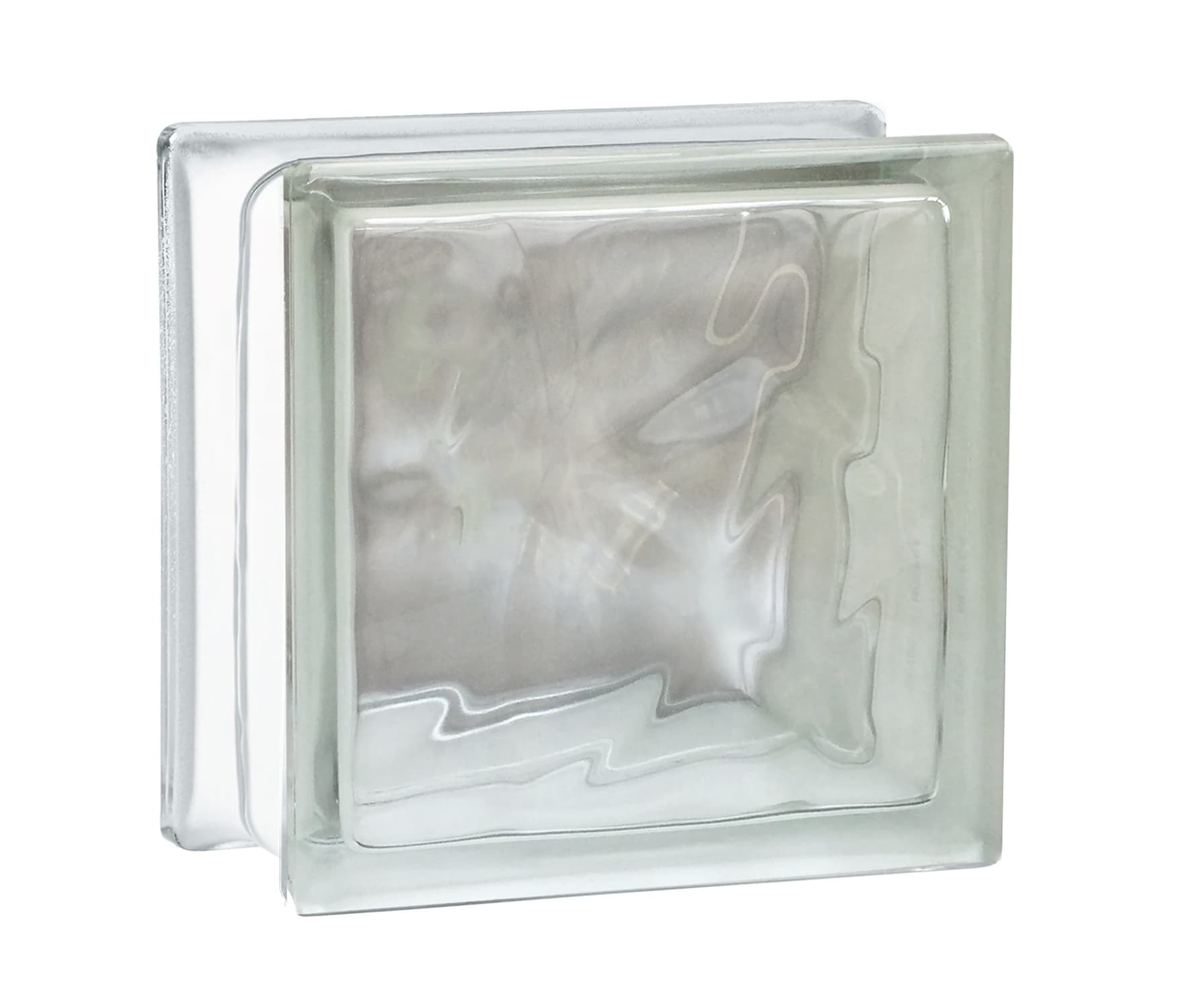 SEVES LRNW12X12 Nubio Wave Glass Block ( 12-in H x 12-in W x 4-in D )