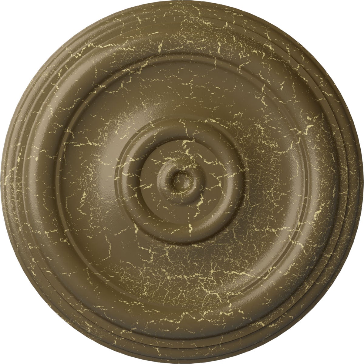 Ekena Millwork CM12TRMMC Traditional 12-in W x 12-in L Painted Mississippi Mud Crackle Polyurethane Whole Ceiling Medallion