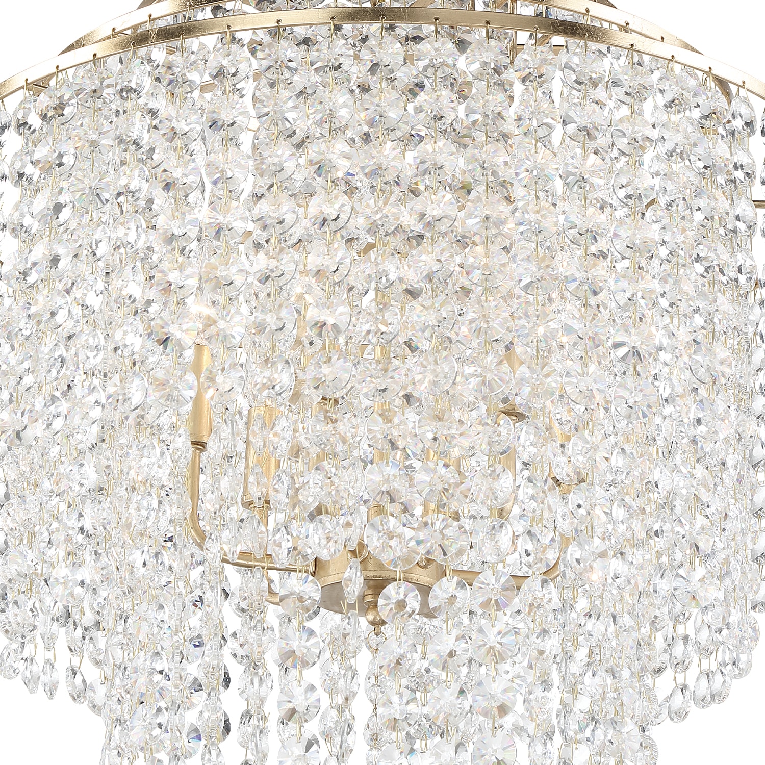 Gabrielle Antique Gold 6-Light Crystal Chandelier