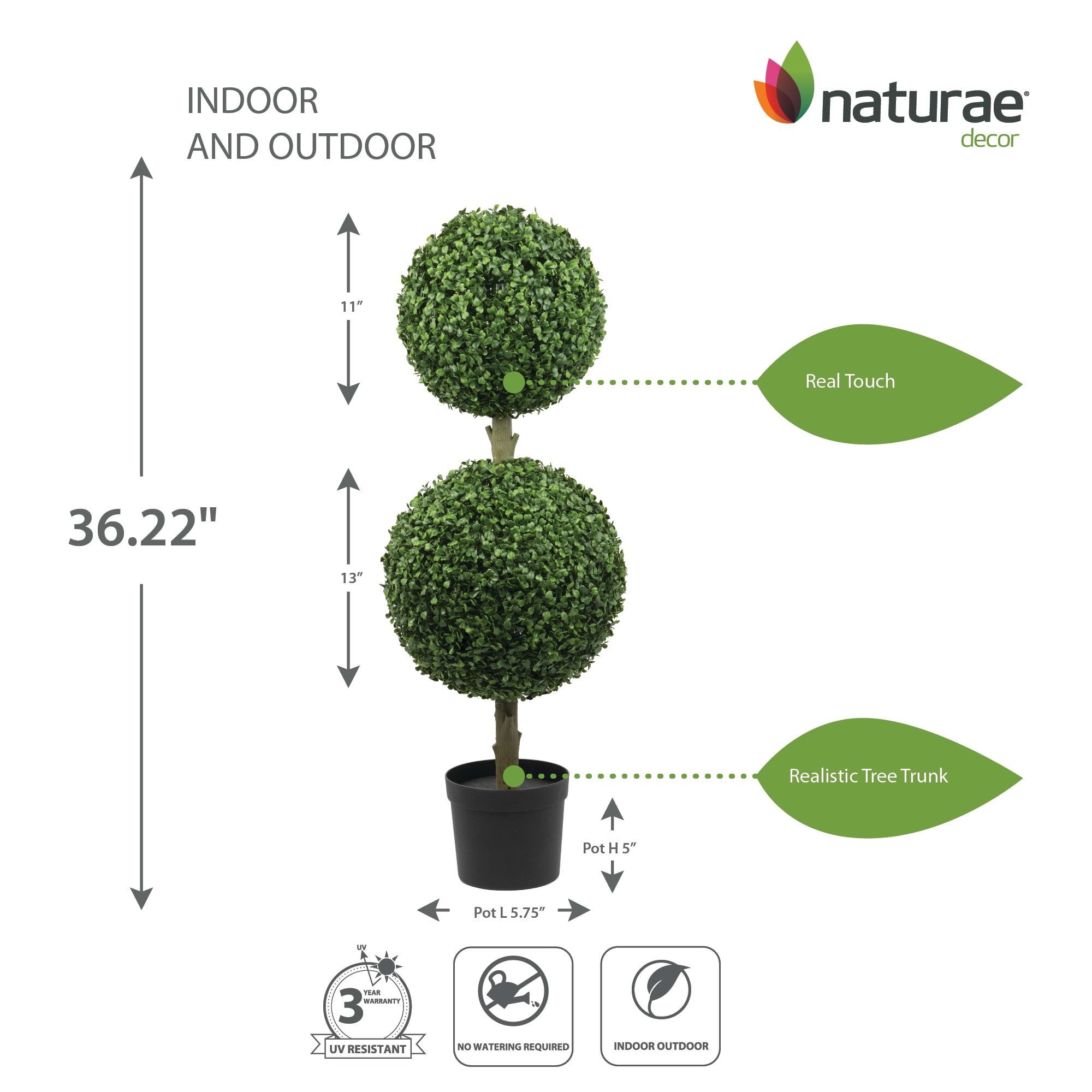 naturae decor TOP-2020-2T Artificial-Plants-Trees - View #2