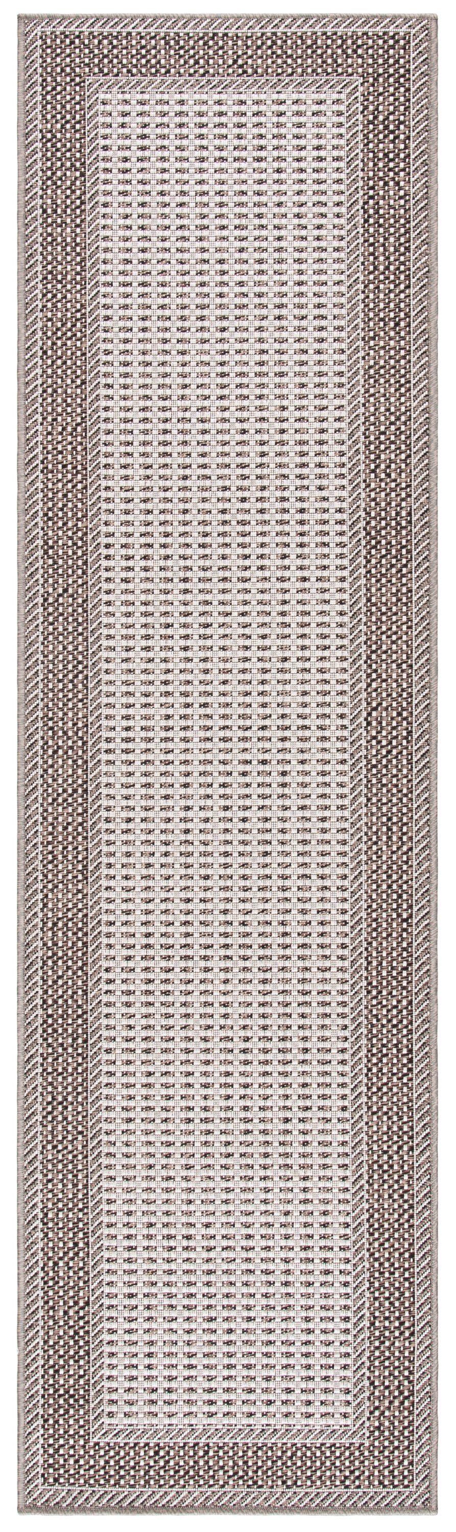 Safavieh LAK228B-28 2 x 8 (ft) Loomed Polypropylene Beige/Brown Rectangular Indoor/Outdoor Border Mid-Century Modern Runner rug