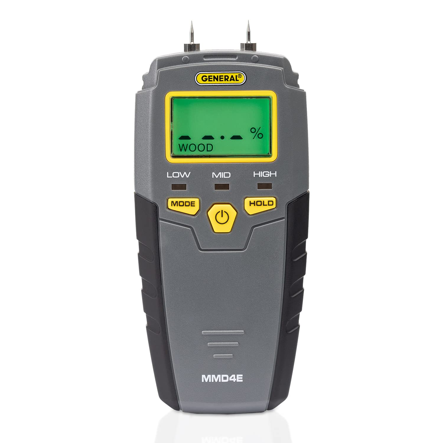 General Tools & Instruments General Tools MMD4E Digital Pin Moisture Meter with Backlit LCD and Audible/Visual Alerts Gray #GENERAL TOOLS