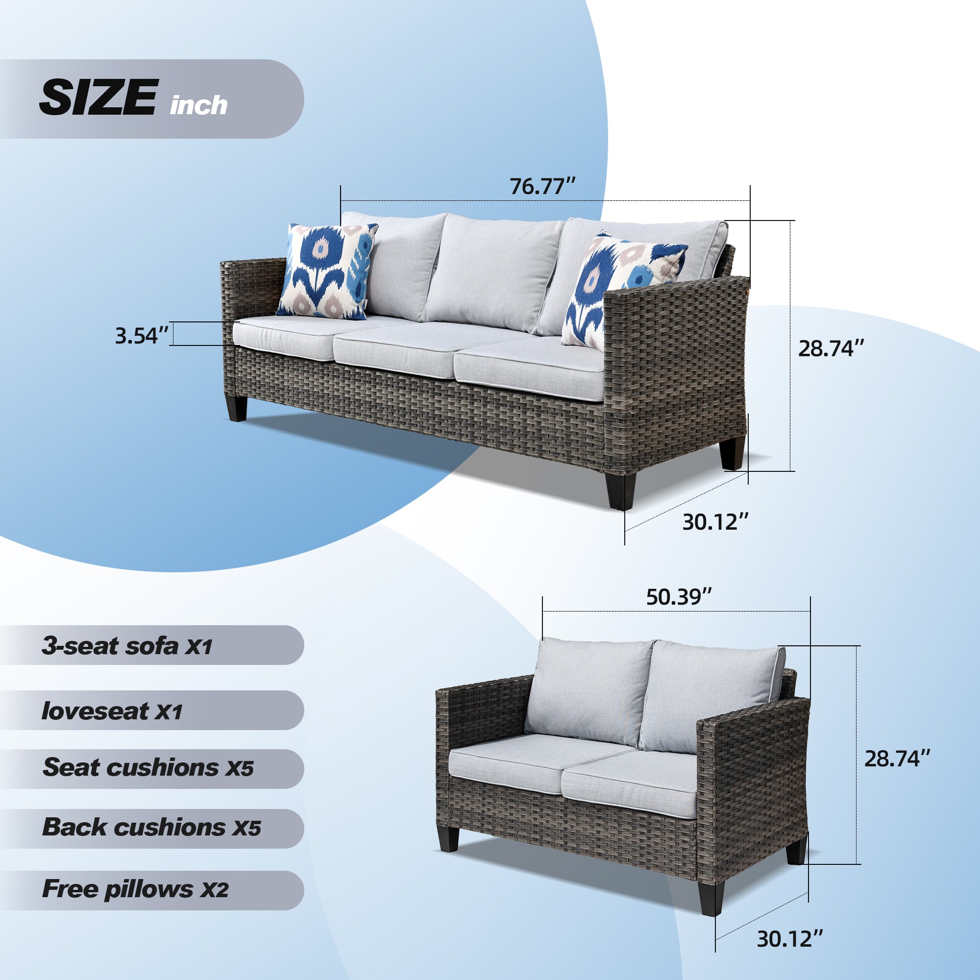 Ovios GRS700-6 Patio-Conversation-Sets - View #6