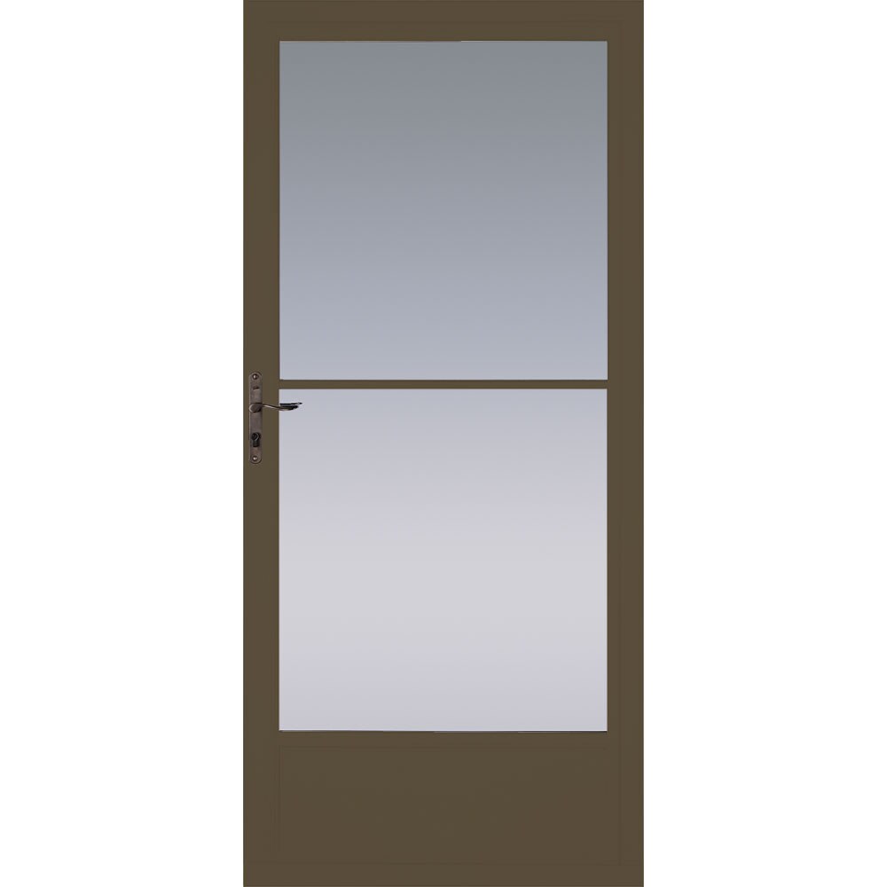 Pella 36-in X 81-in Brown Mid-view Retractable Screen Aluminum Storm ...