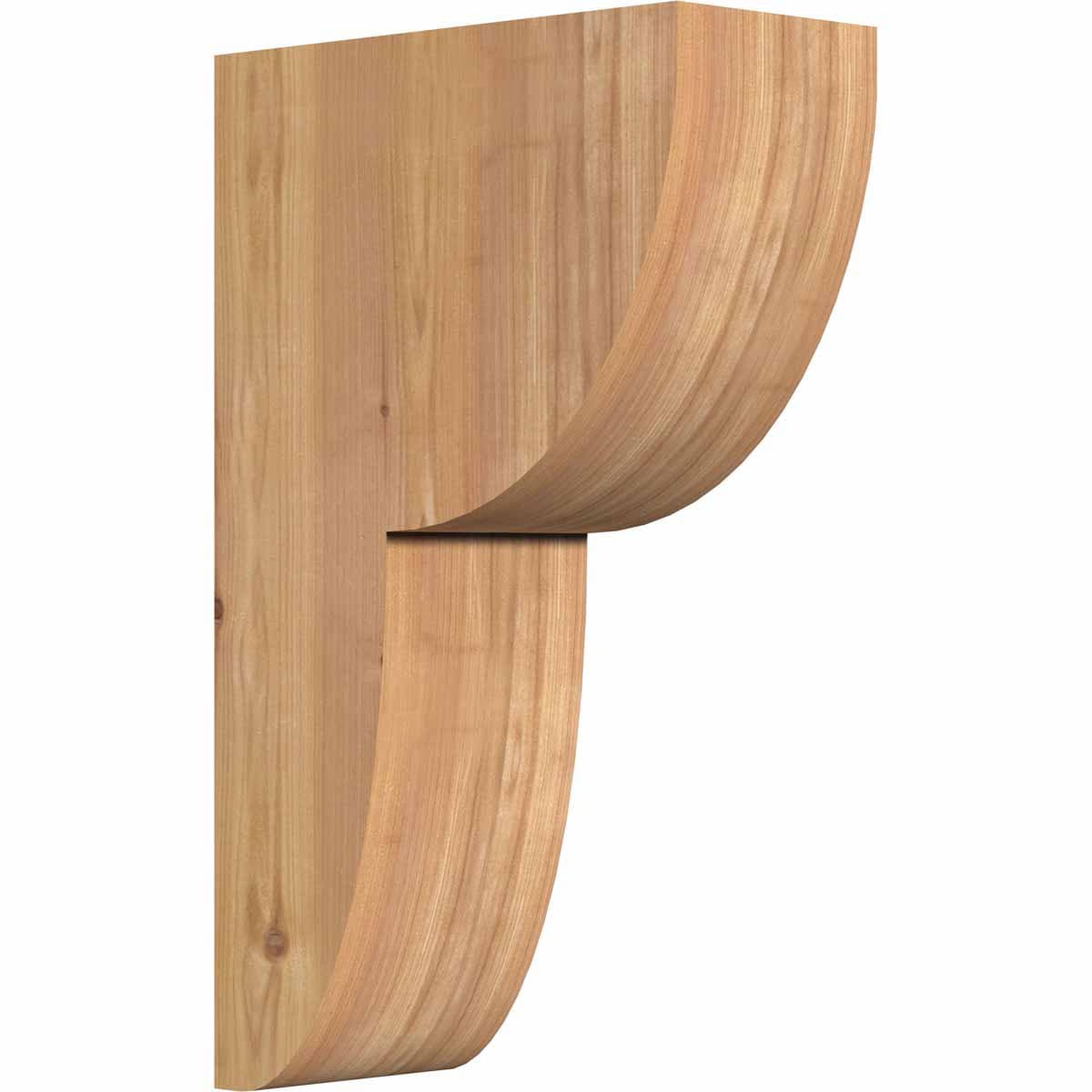 Ekena Millwork COR06X12X20CRE00SWR 5.5-in x 12-in x 20-in Crestline Unfinished Western red cedar Wood Paintable/Stainable Corbel
