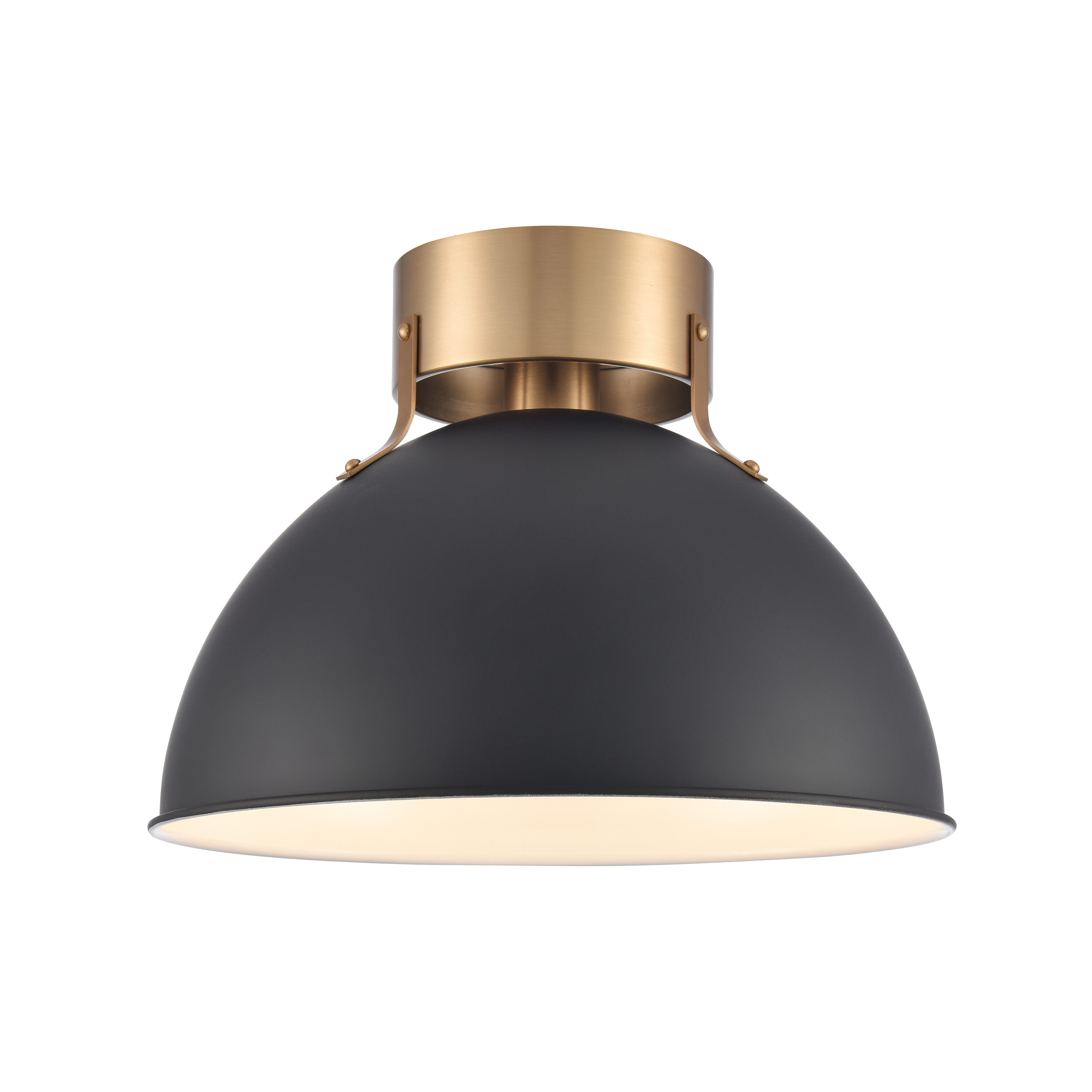 Westmore by ELK Lighting LW-221105059 Indio 1 -Light 12-in Matte Black Semi Flush Mount Light