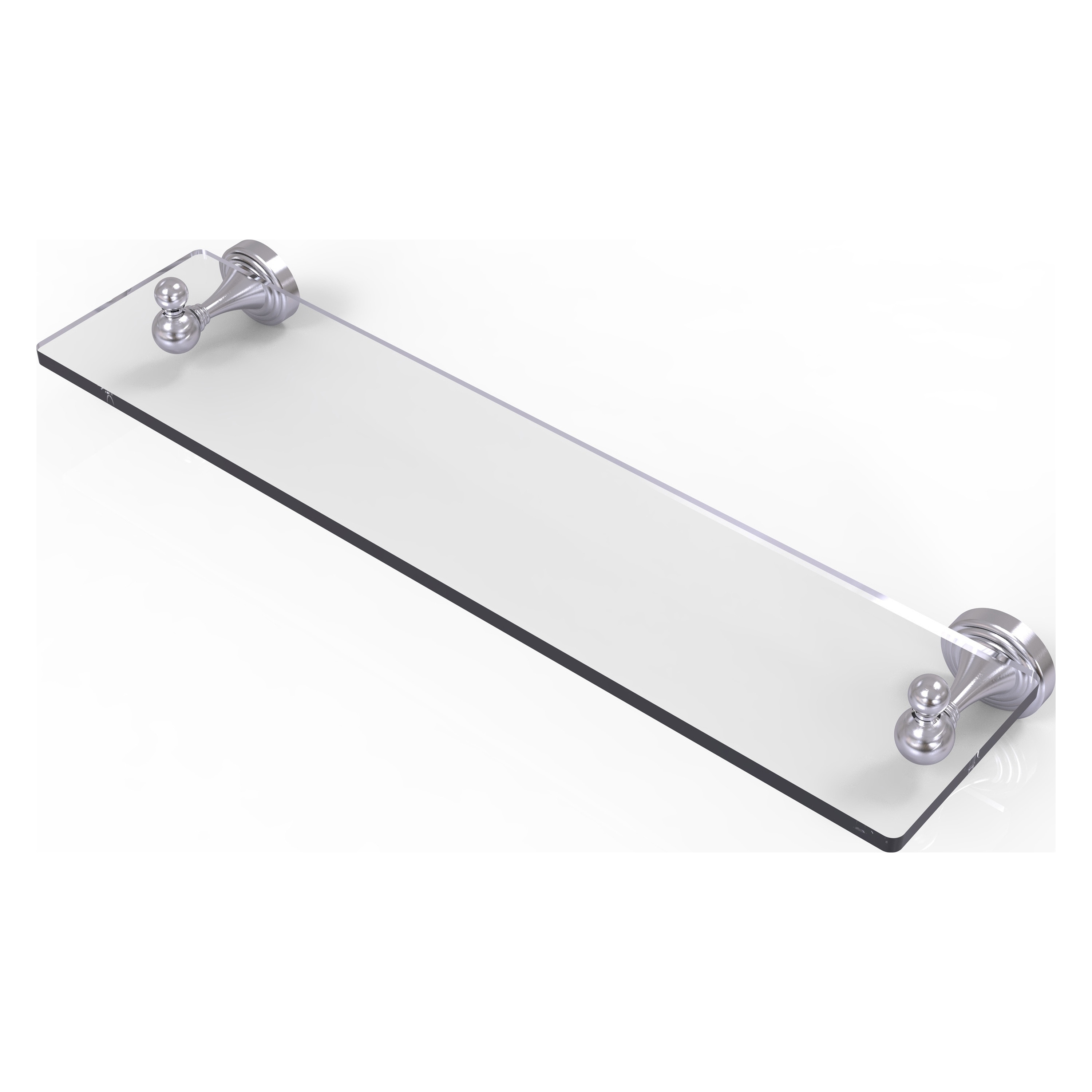 Allied Brass SG-1-22-SCH Sag Harbor Satin Chrome Wall mount Bathroom Shelf ( 22-in x 2.5-in x 5-in )