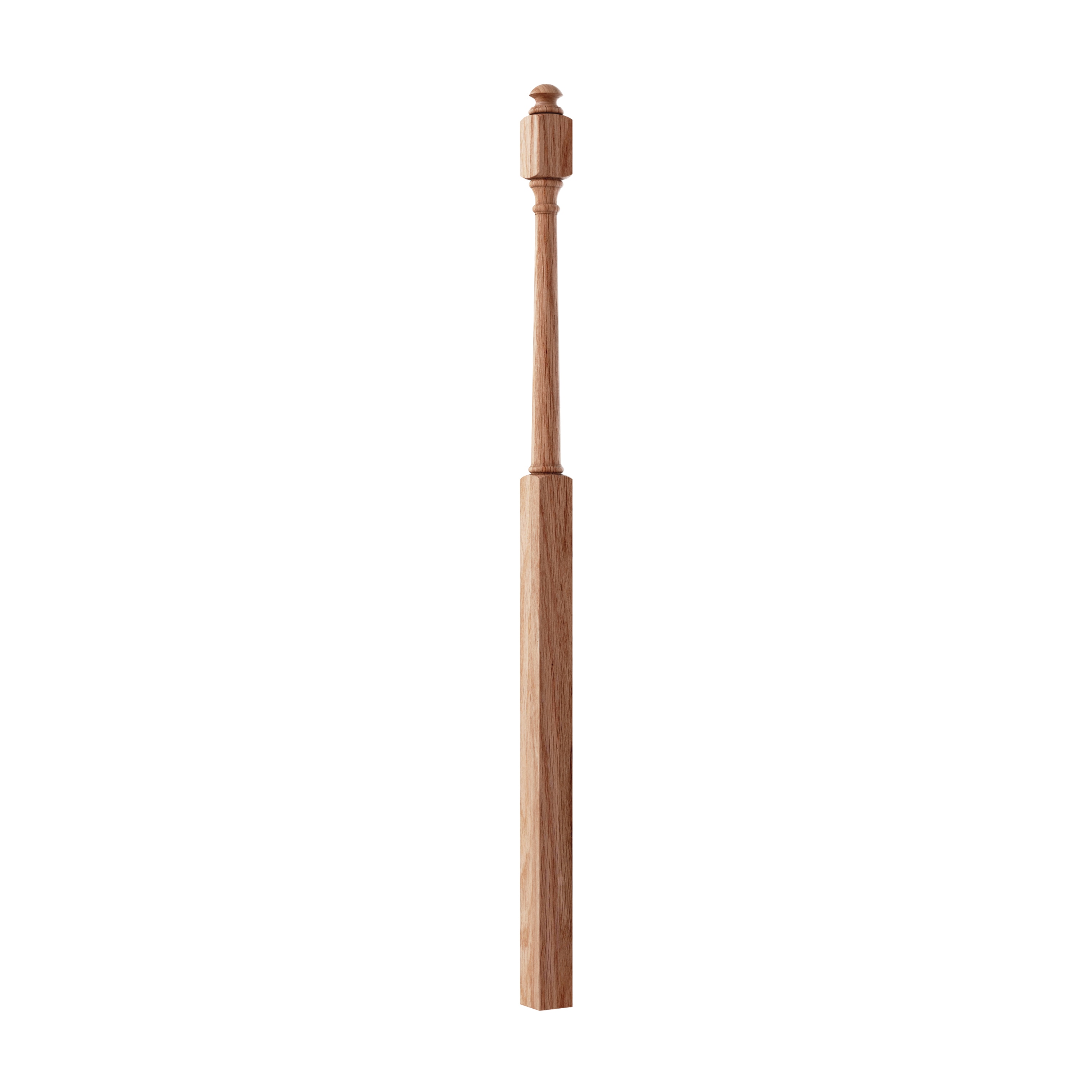 Crown Heritage 4414055 Colonial 3-in x 72-in Unfinished Red oak Universal Stair Newel Post