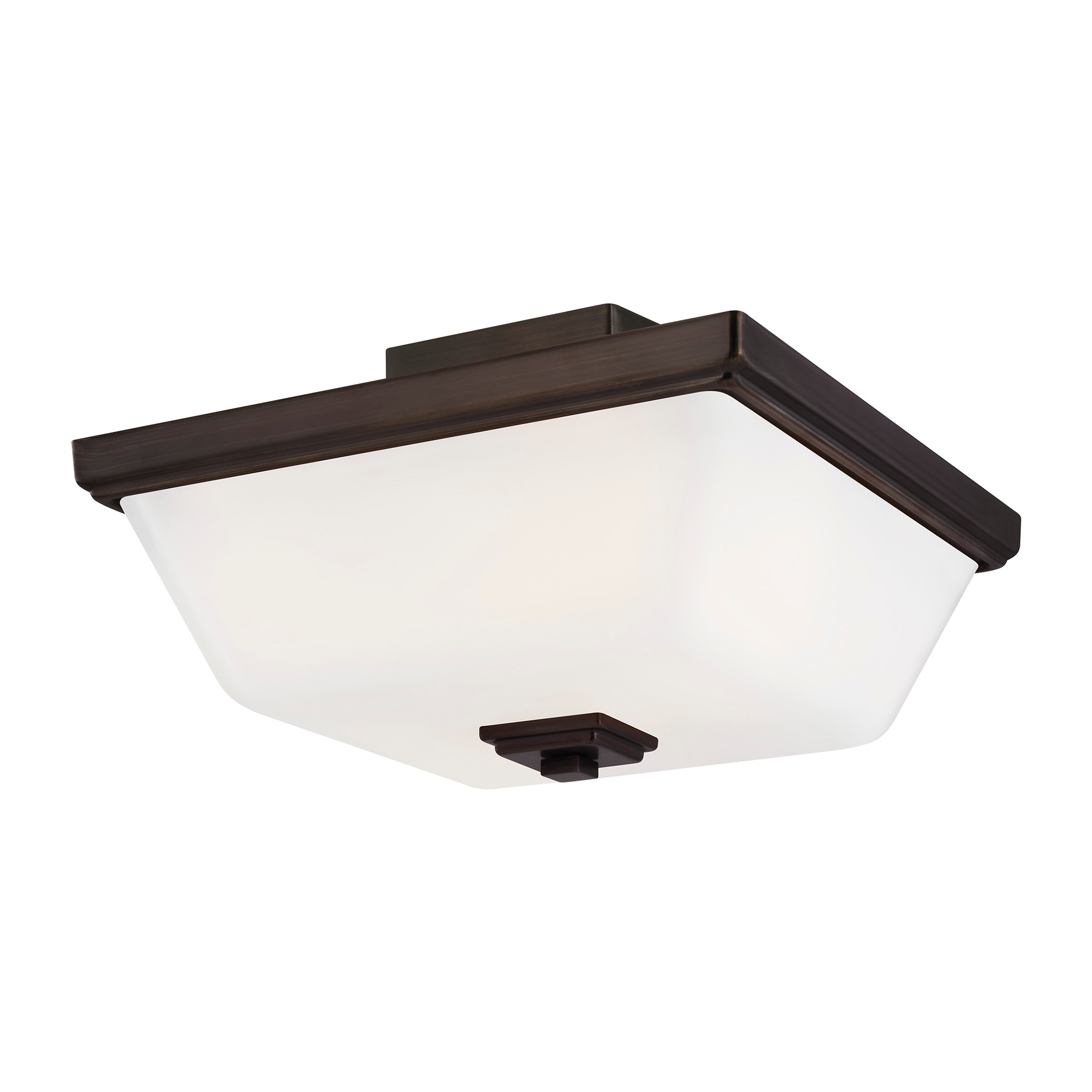 Sea Gull Lighting 7713702EN3-778 Ellis Harper 2-Light 13-in Brushed Oil Rubbed Bronze Semi-flush Mount Light ENERGY STAR