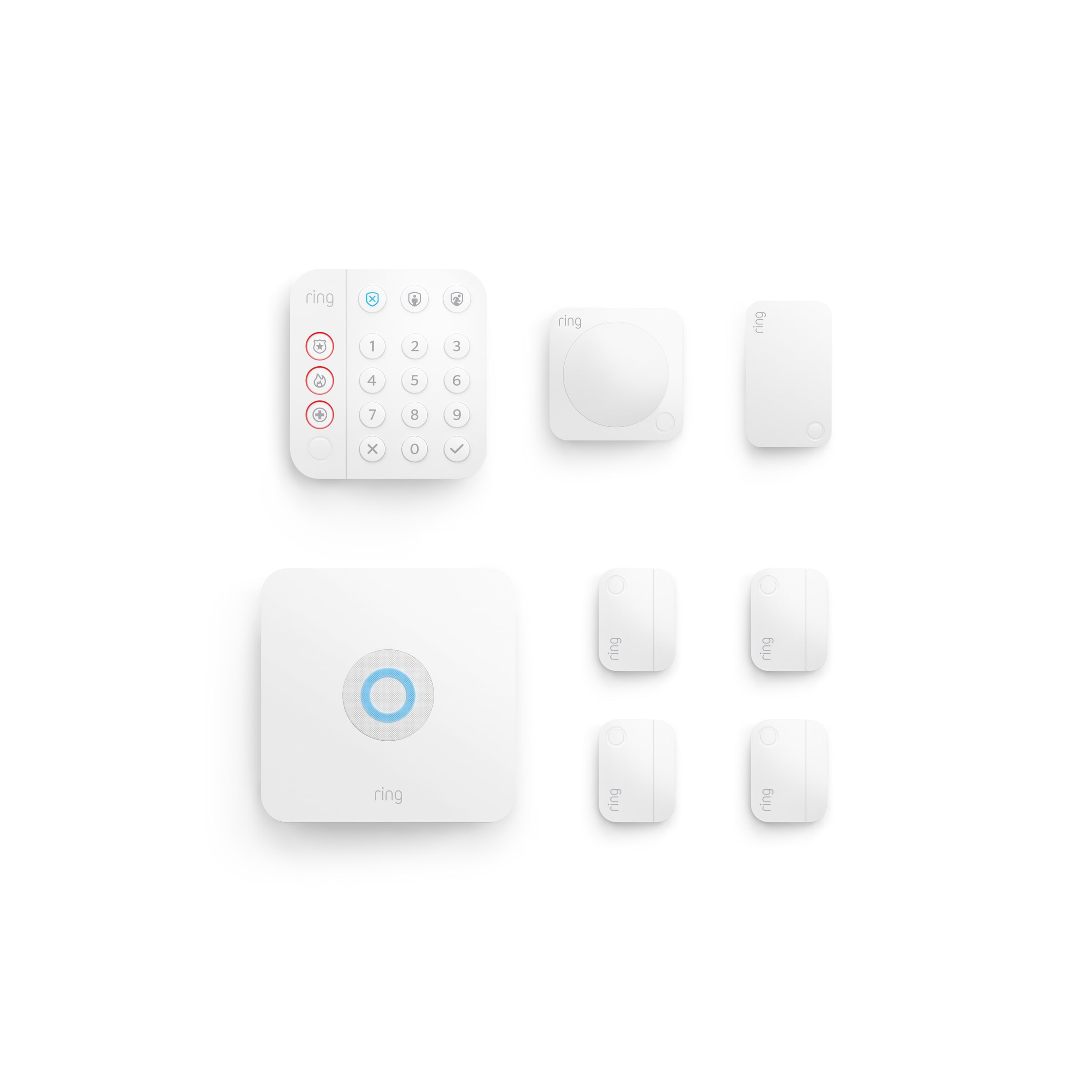 3rd Gen Echo Dot Works with Alexa Ring Alarm 15 Piece Kit