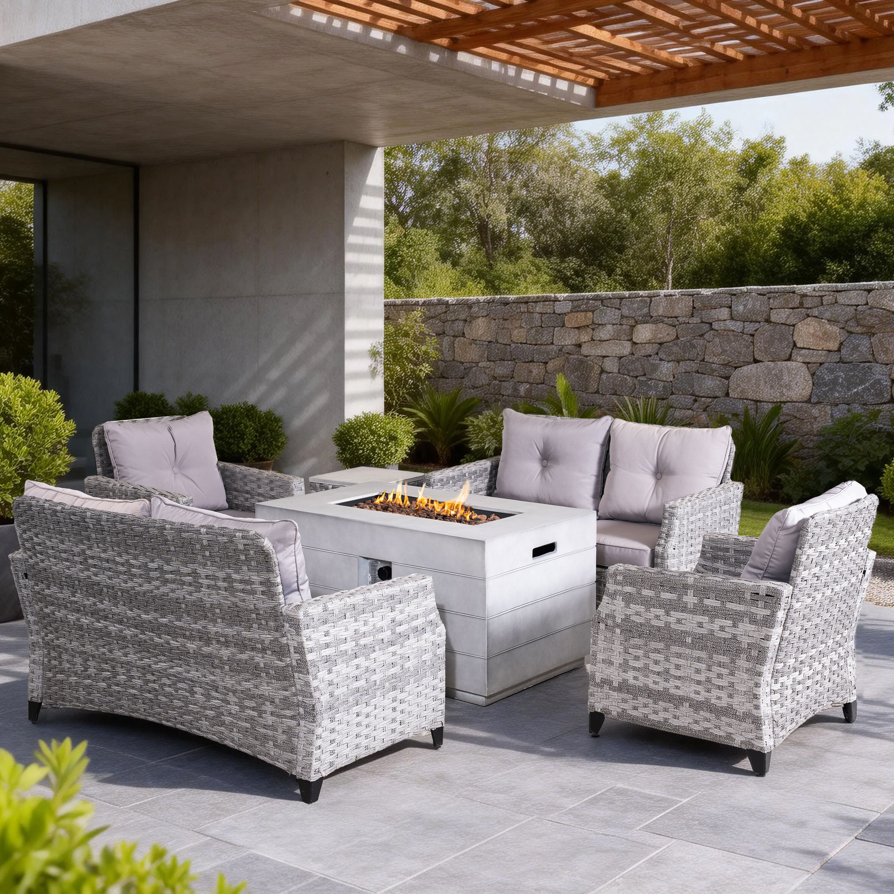 Moda Furnishings 2150-1801-2S Patio-Conversation-Sets - View #2