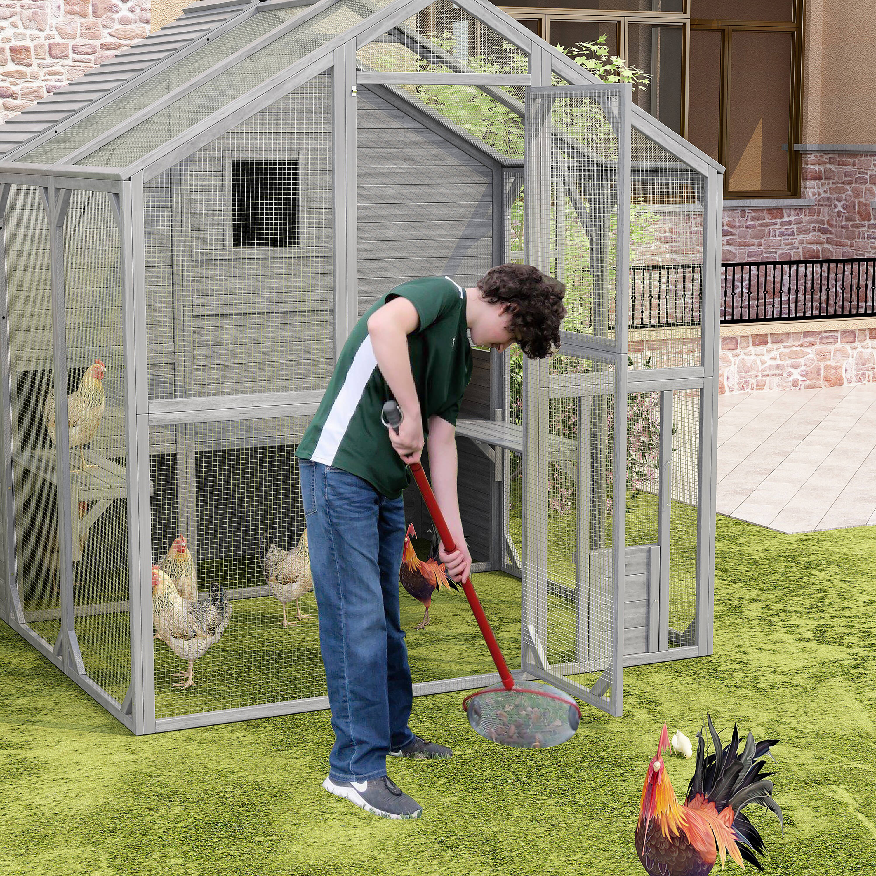 MIDHAM KF150212-01+02 Chicken-Coops-Rabbit-Hutches - View #4