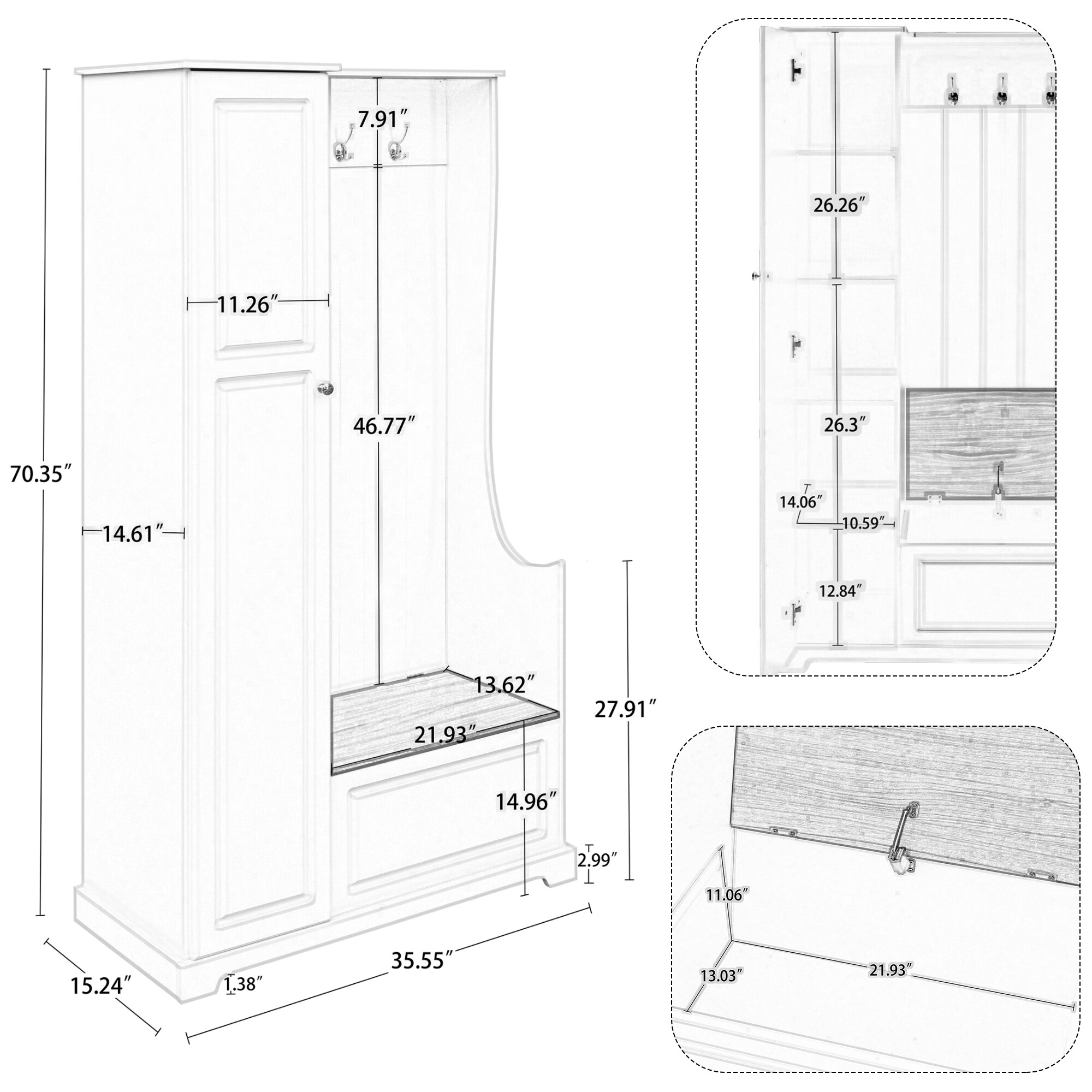 ModernLuxe WF304223AAK Coatrack-Stands-Pedestals - View #7