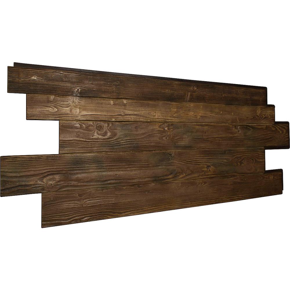 Ekena Millwork Sandblasted Endurathane Faux Wood Siding Panel 2586 Sq Ft Weathered Brown Faux 0068