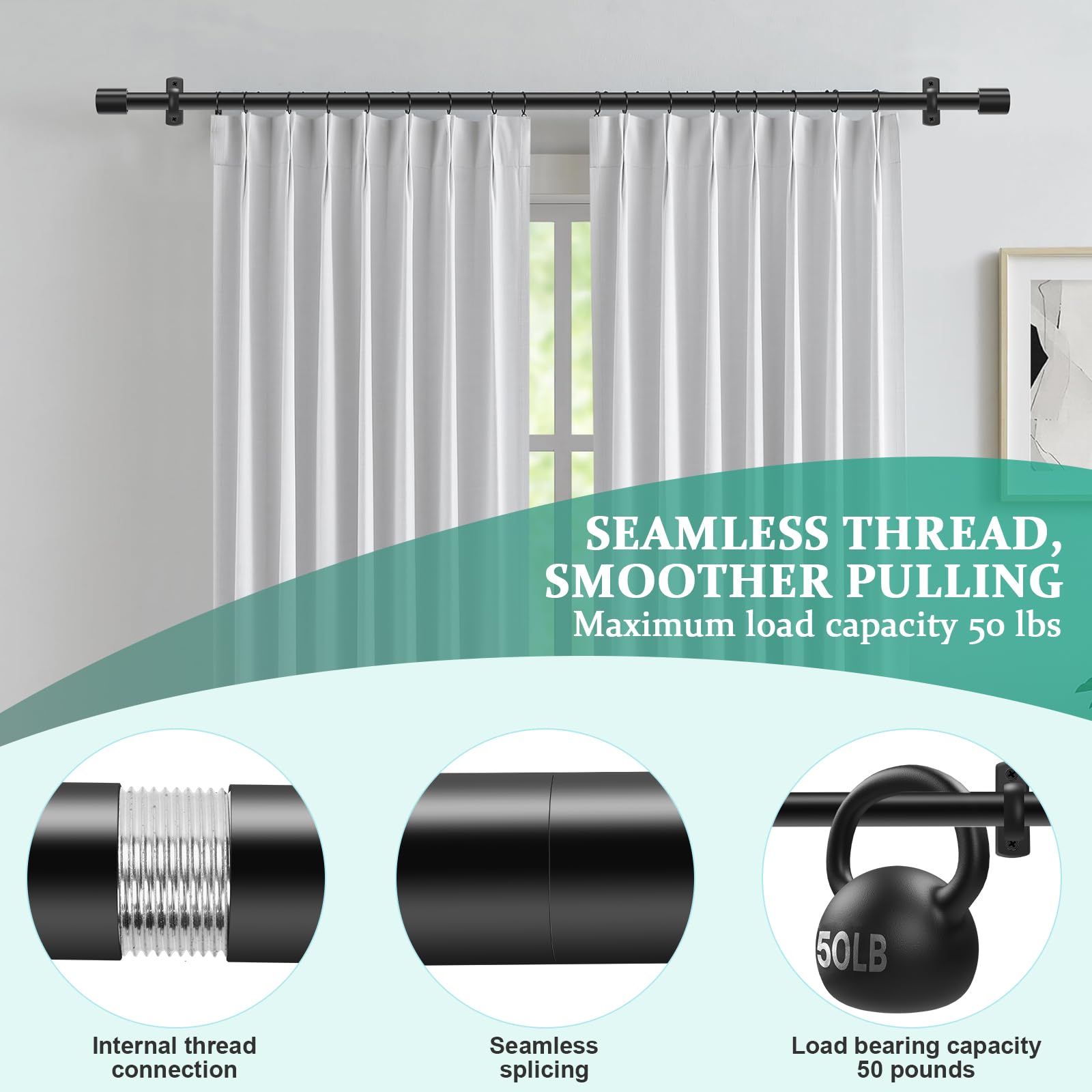 LAIFUCAM LLA0811J500 Curtain-Rods - View #2