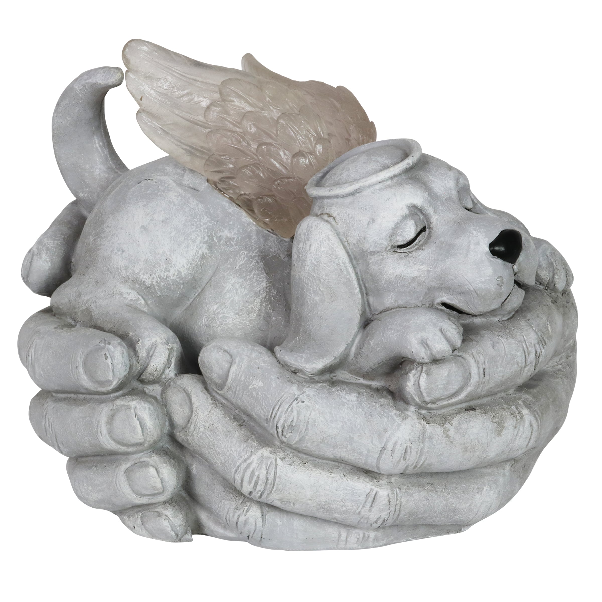 Exhart 18465-RS 5-Inches H x 8-Inches W Gray Dog Garden Statue