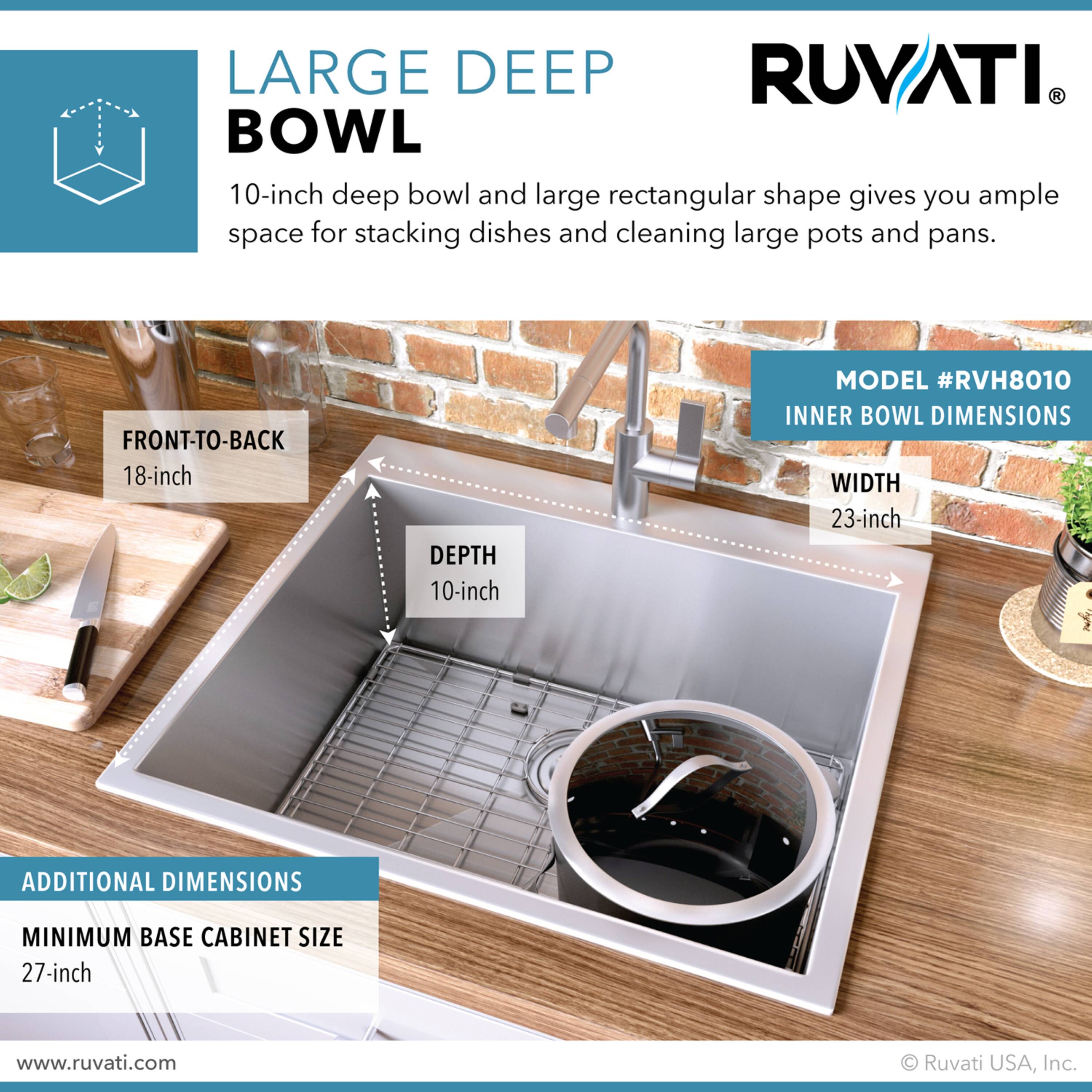 Ruvati RVH8010 Kitchen-Sinks - View #10