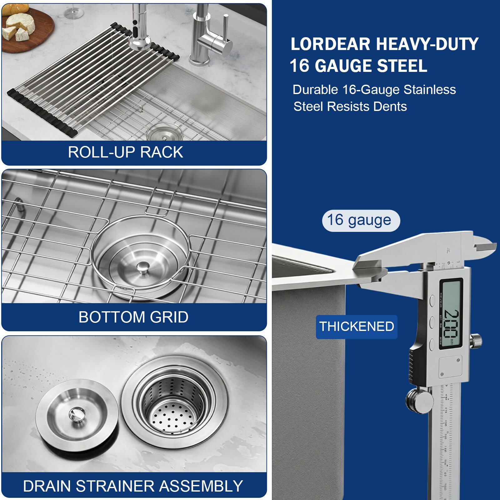 Tatayosi 30 inch Undermount Sink 30x18x9 inch Undermount Stainless
