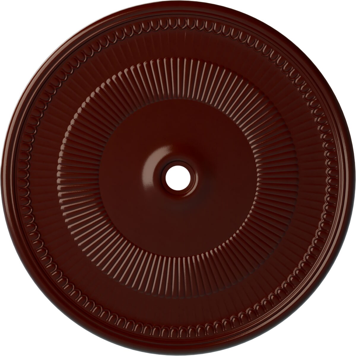 Ekena Millwork CM51NEBMF Nevio 51.125-in W x 51.125-in L Painted Brushed Mahogany Polyurethane Whole Ceiling Medallion