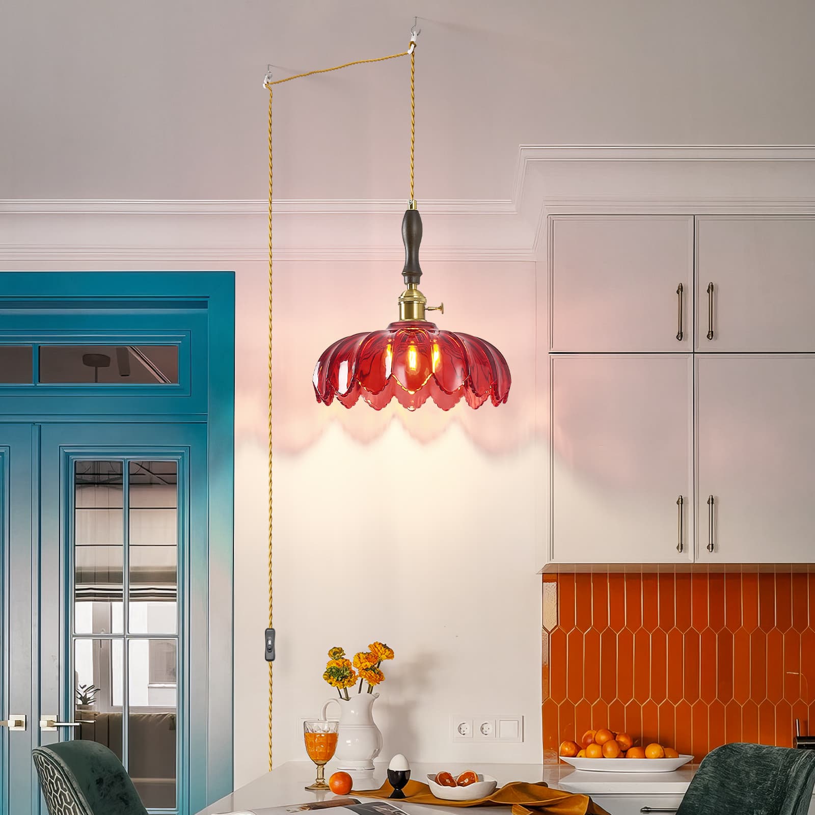 ZHLLMQ JP-671-1C-RED Pendant-Lights - View #4