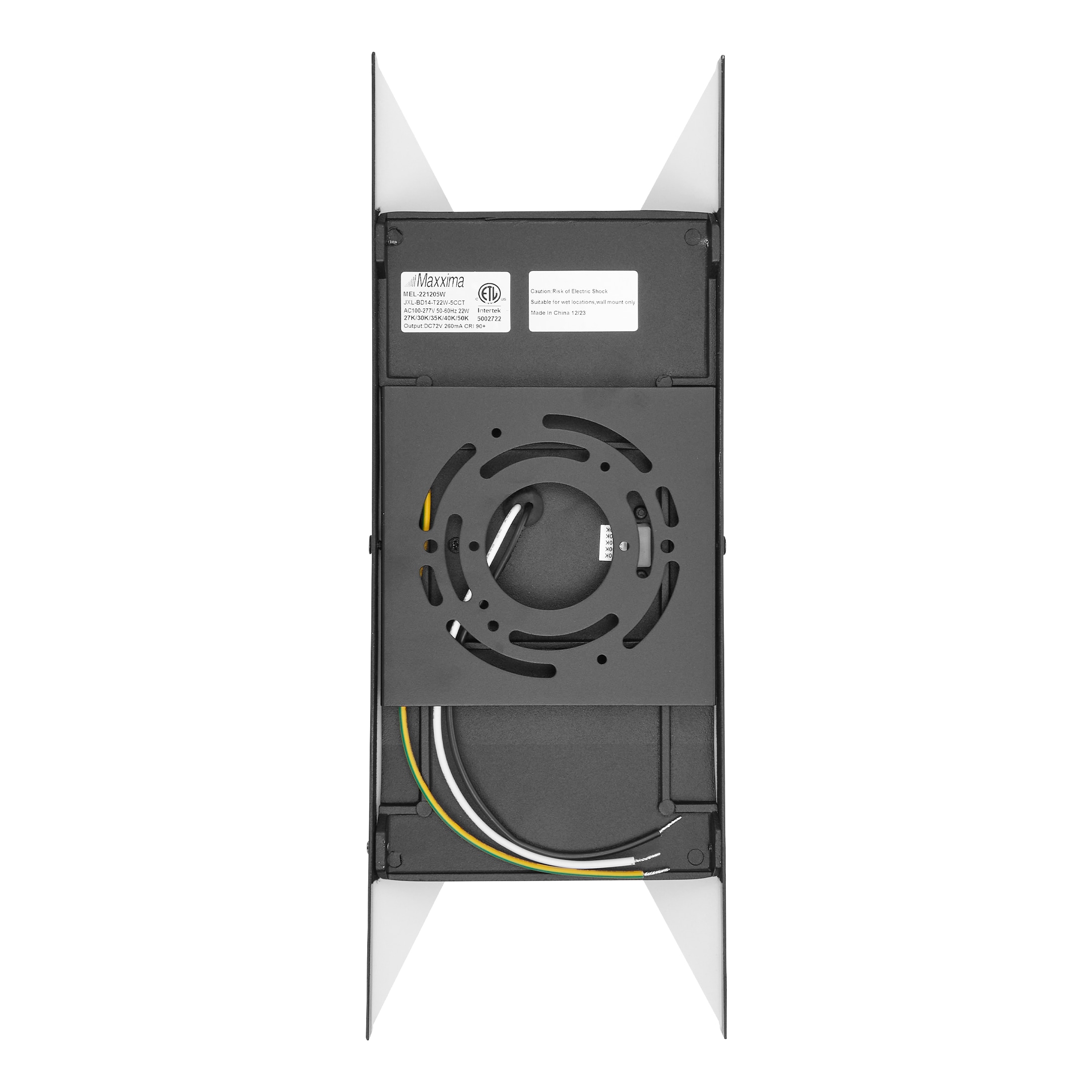 Black Matte LED Outdoor Wall Sconce with Tunable White Light
