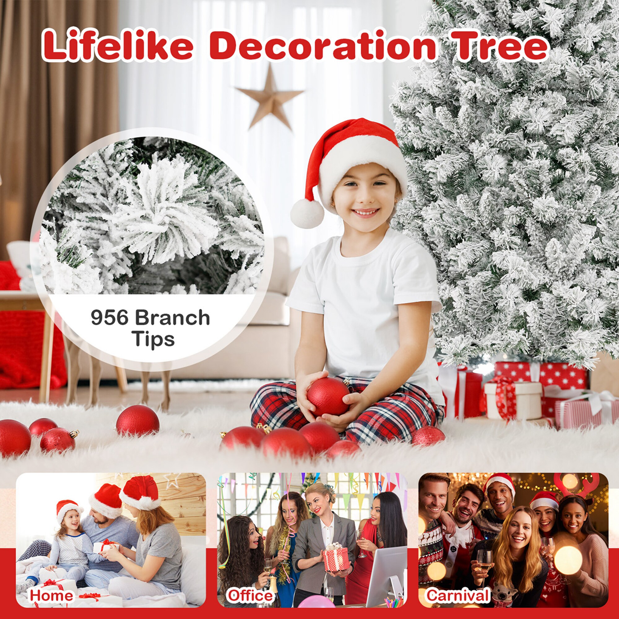Costway LWS00769 Artificial-Christmas-Trees - View #6