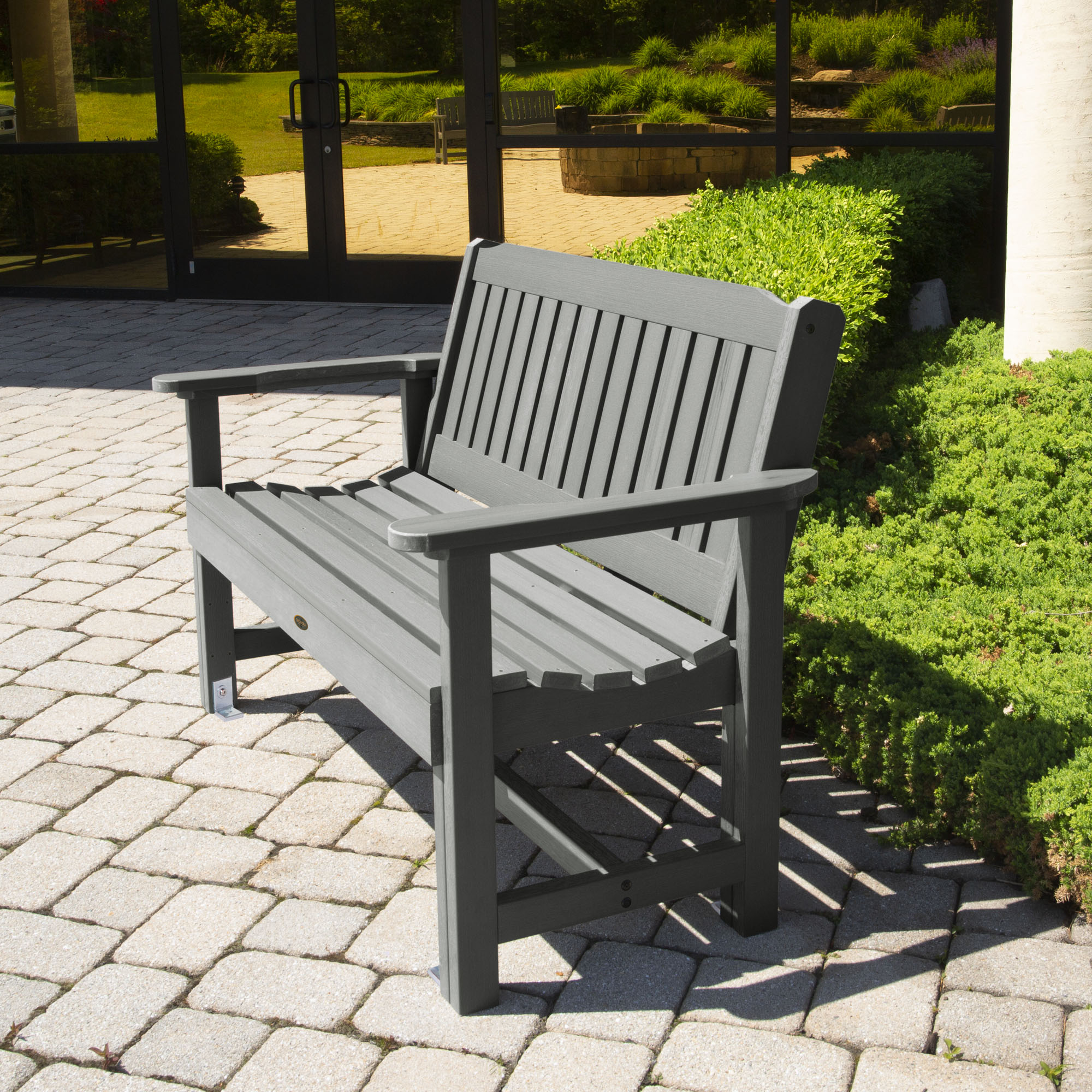highwood CM-BENSQ42-CGE Sequoia Professional 50.9-Inches W x 34.9-Inches H Coastal Teak Plastic Garden Bench