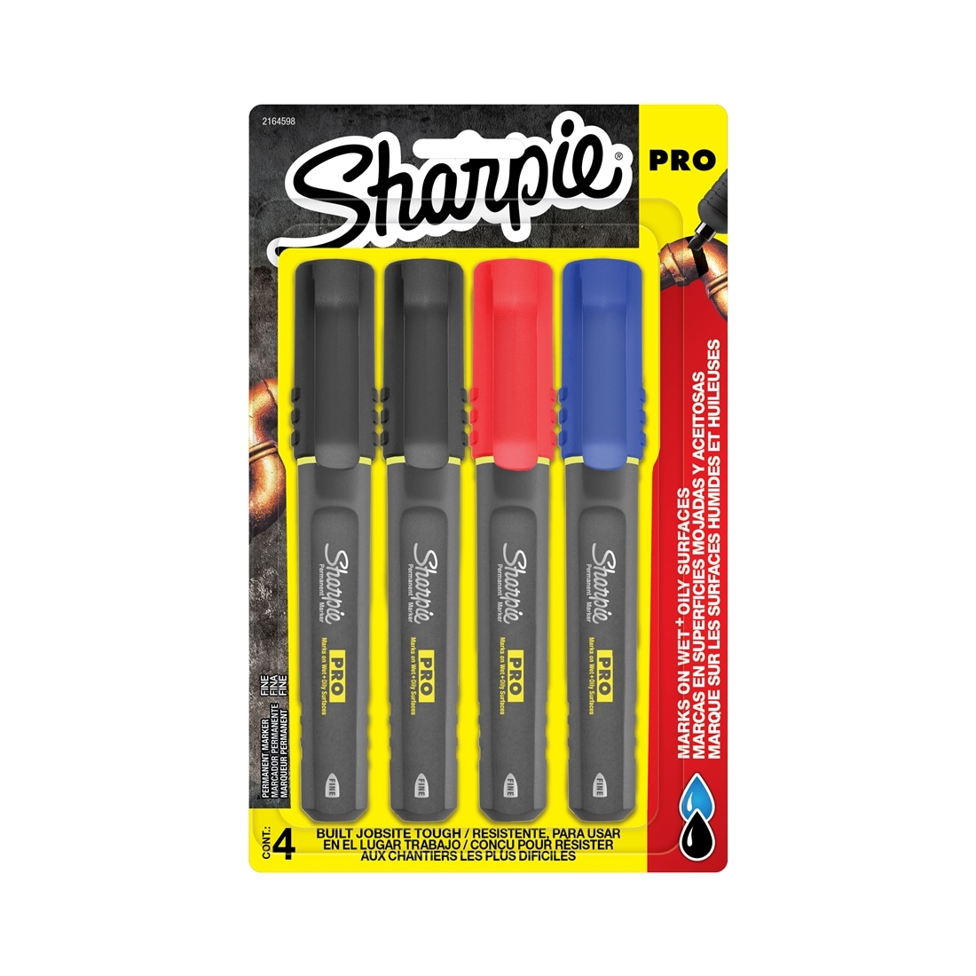 Sharpie Pro 4-Pack Fine Assorted Permanent Marker | 2164598