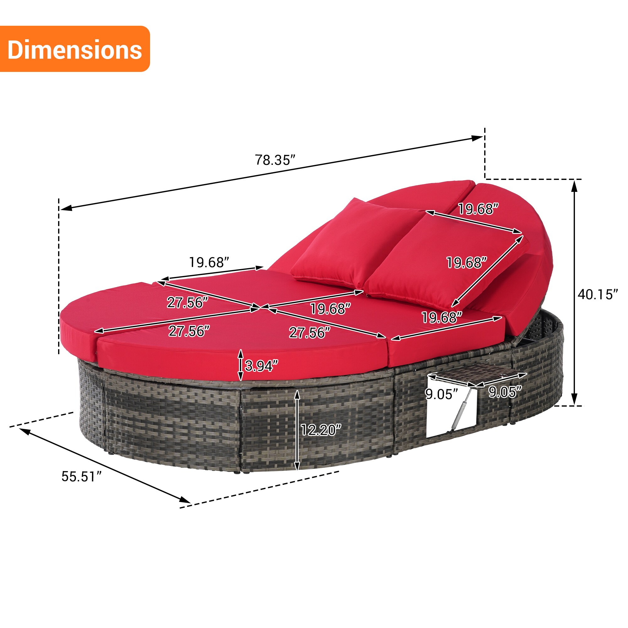 SINOFURN SYB670034RD Patio-Sofas-Daybeds - View #9