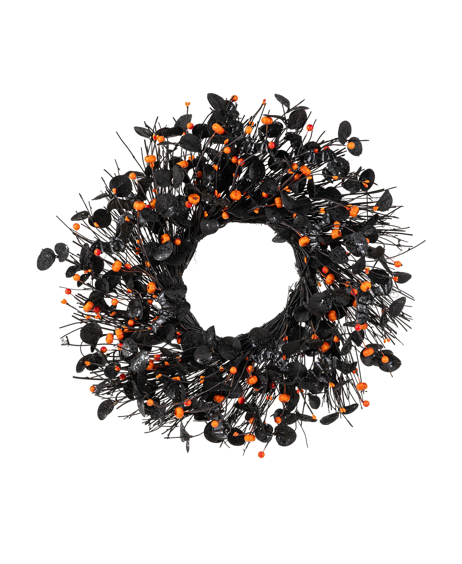 Glitzhome - 0.8-ft 22-in (non powered) Multiple colors/finishes Pumpkin Artificial wreath