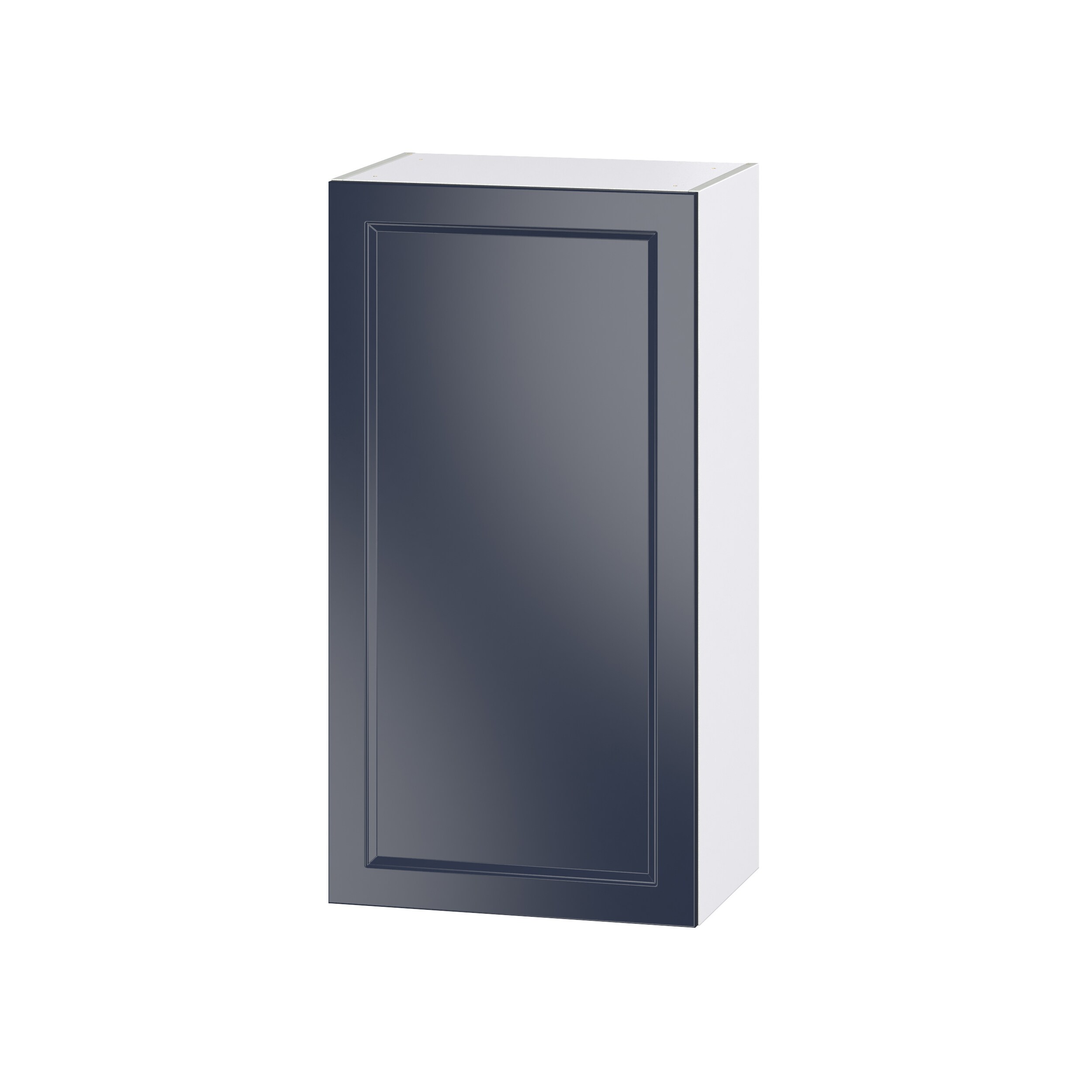 Hugo&Borg Lorette 18-in W x 40-in H x 14-in D Navy Blue Wall Fully Assembled Cabinet (Recessed Panel Shaker Door Style)