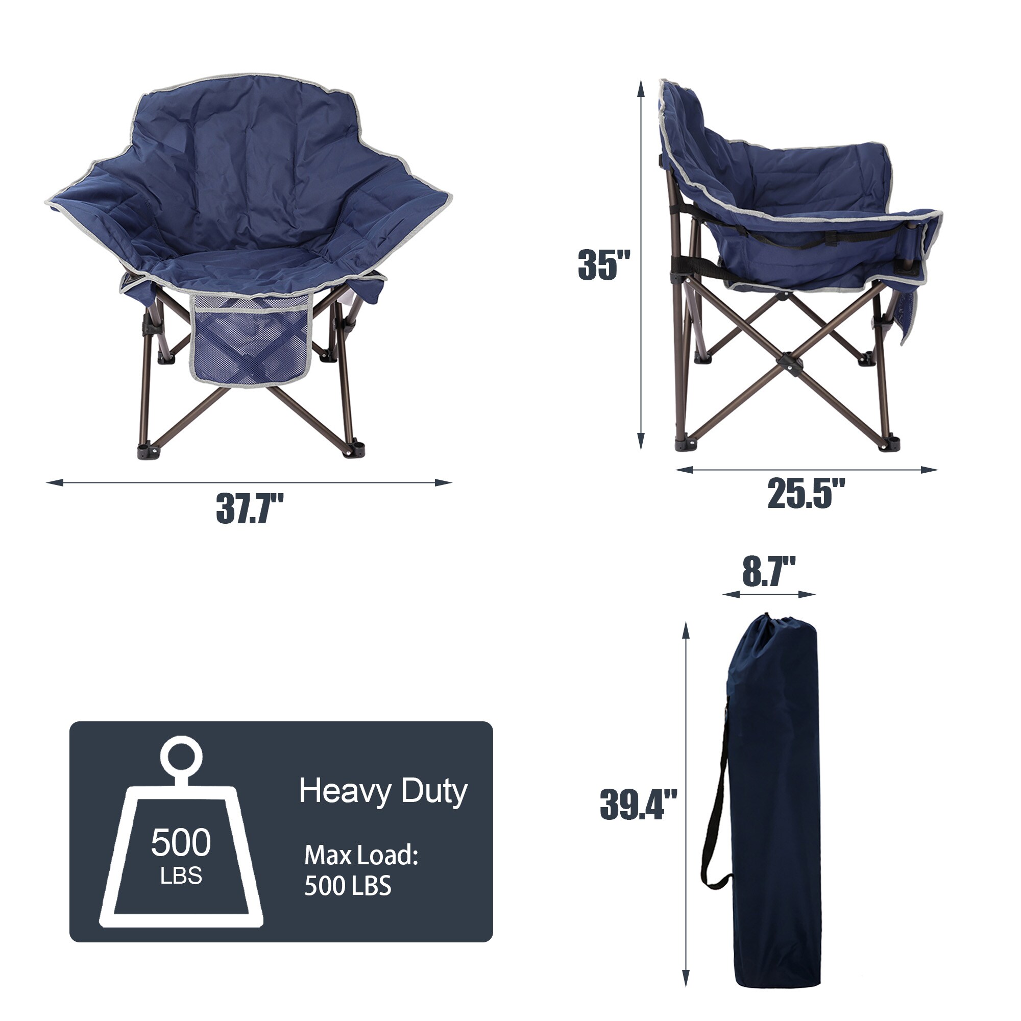 Clihome CL-CCAC2435XBU1 Beach-Camping-Chairs - View #4