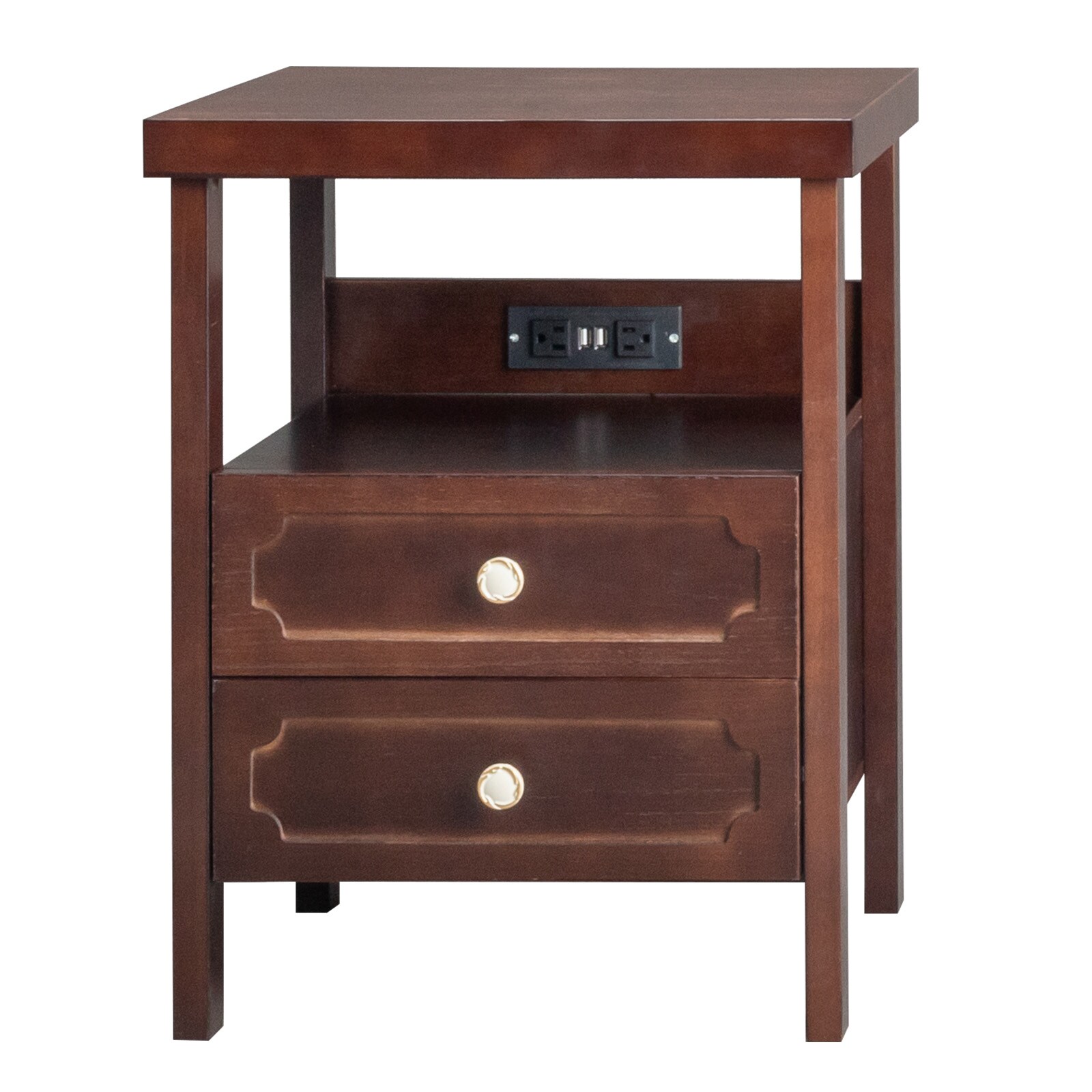 Outopee LO1G52004612 Brown Nightstand