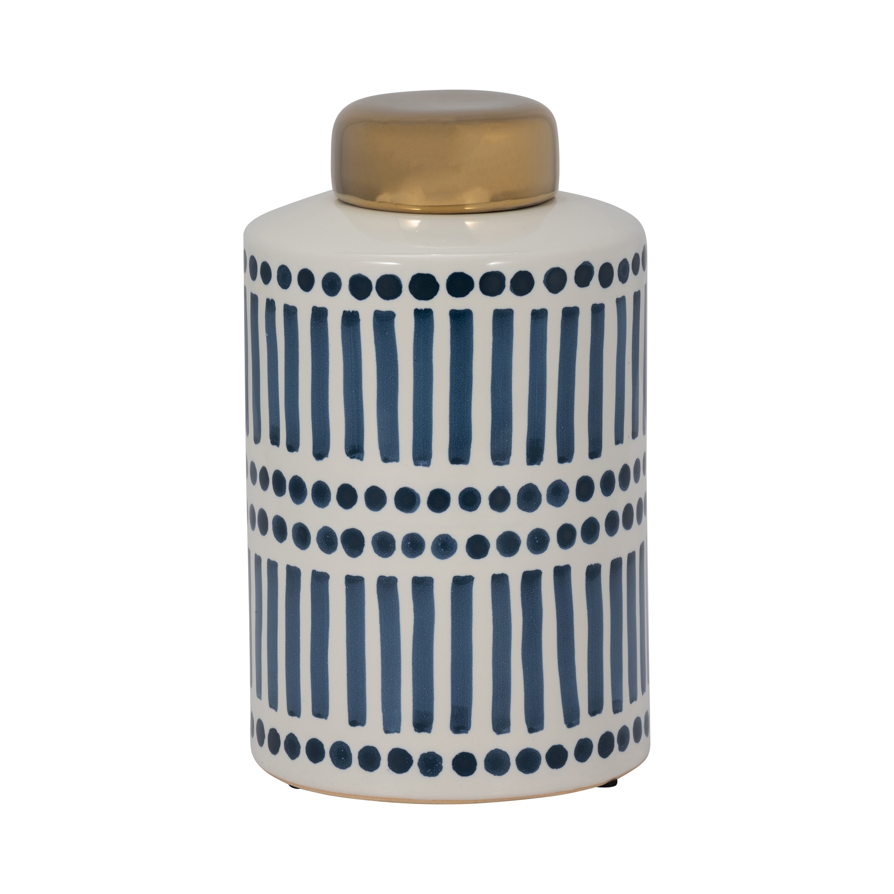 Sagebrook Home 14810-01 Blue Ceramic Modern Decorative Jar