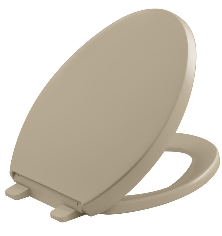 KOHLER Grip-Tight Reveal Q3 Plastic Mexican Sand Soft Close Toilet Seat ...