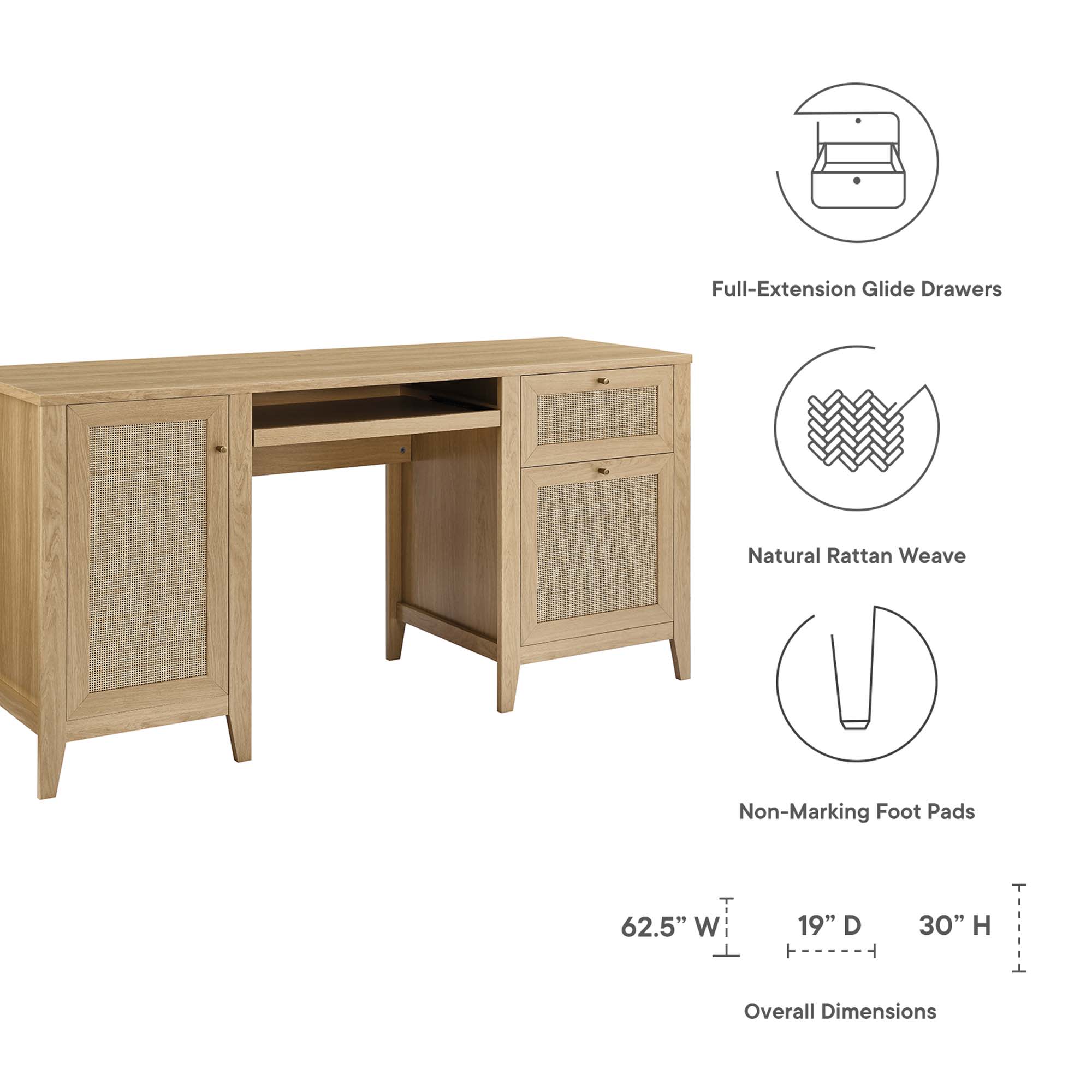 Modway EEI-6117-OAK Filing-Cabinets - View #2